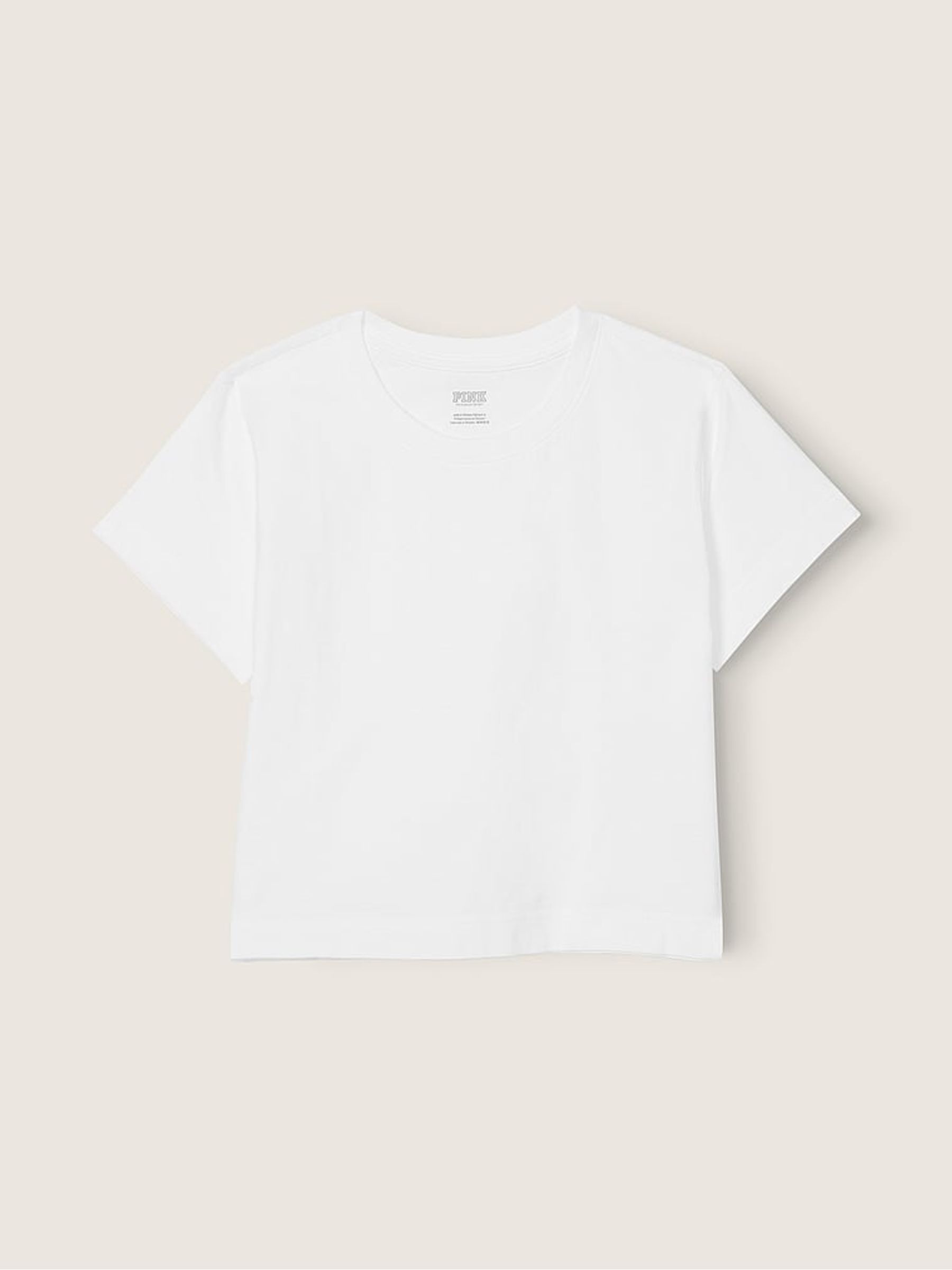 Optic White Short Sleeve Shrunken T-Shirt - Image 4 of 4
