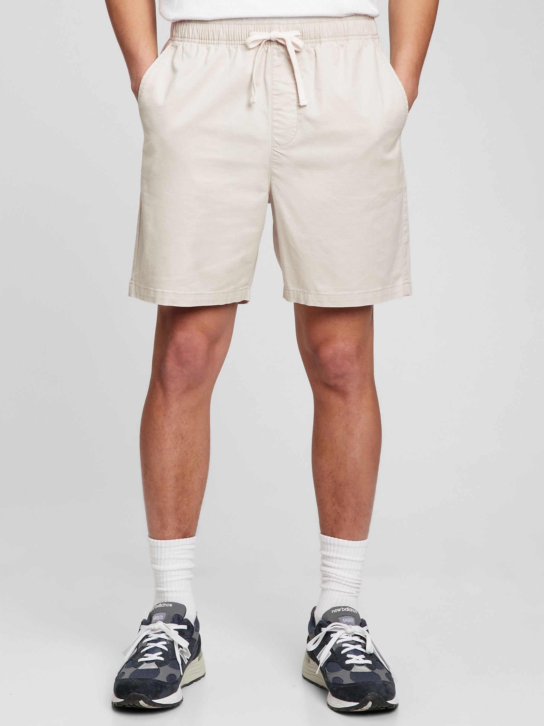 Beige 7" DrawString Easy Shorts - Image 1 of 1