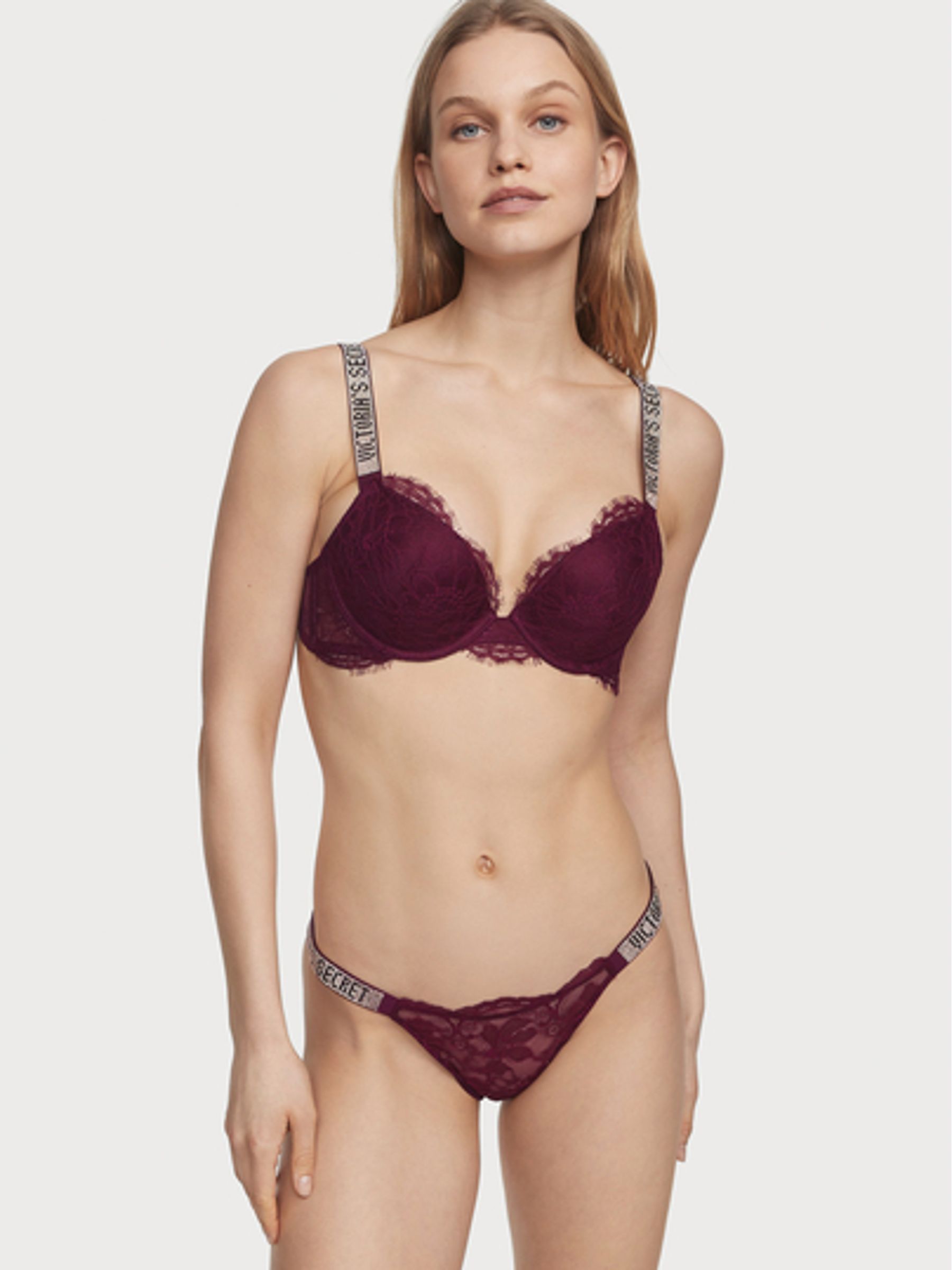 Kir Red Shine Strap Lace Bikini Knickers - Image 1 of 3