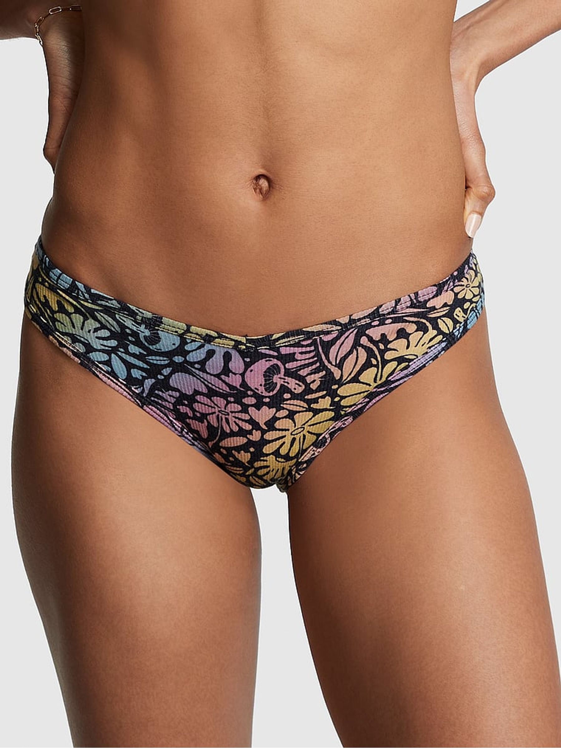 Pure Black Groovey Cotton Bikini Knickers - Image 3 of 4