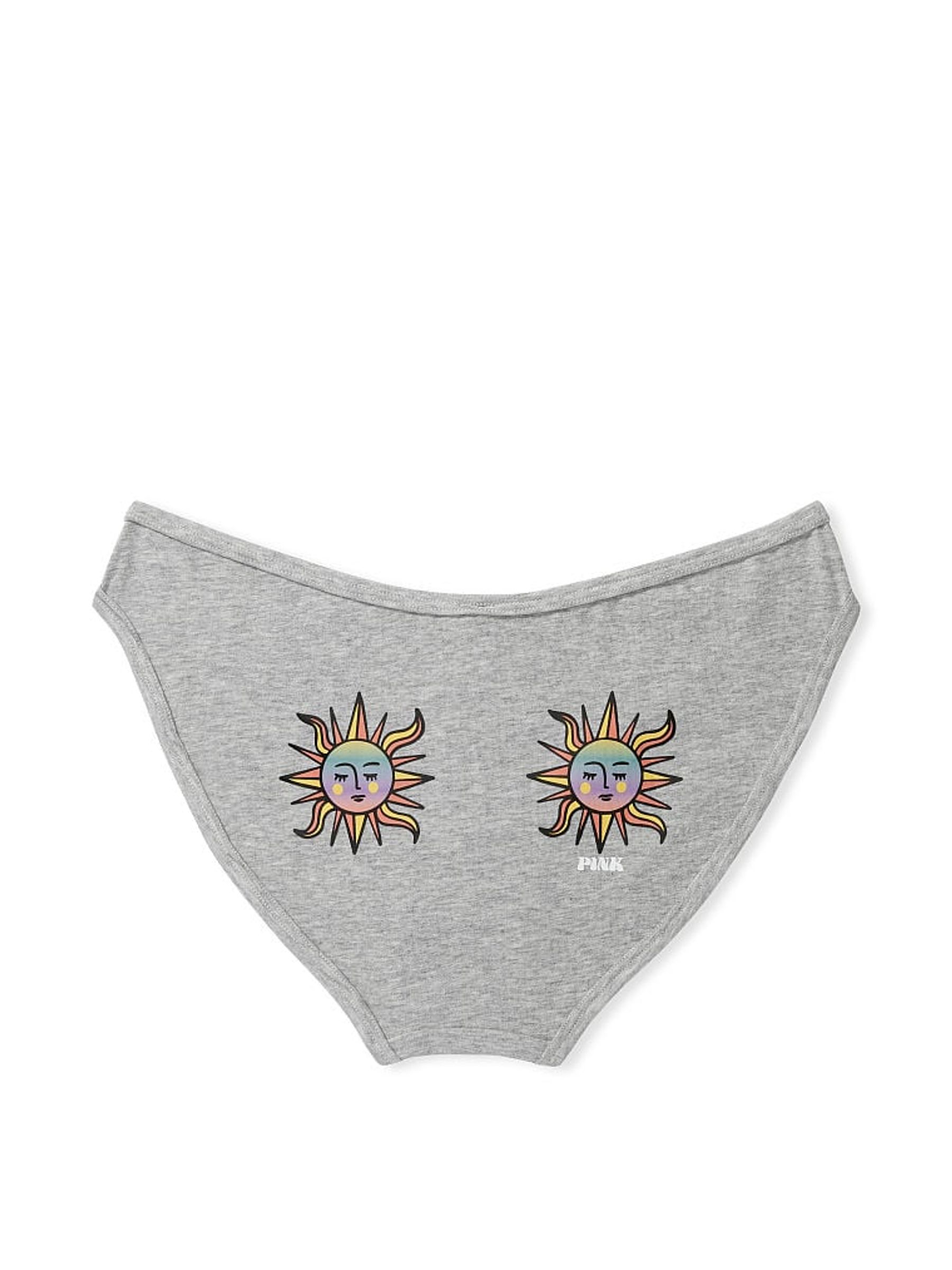 Heather Charcoal Groovey Cotton Bikini Knickers - Image 4 of 4