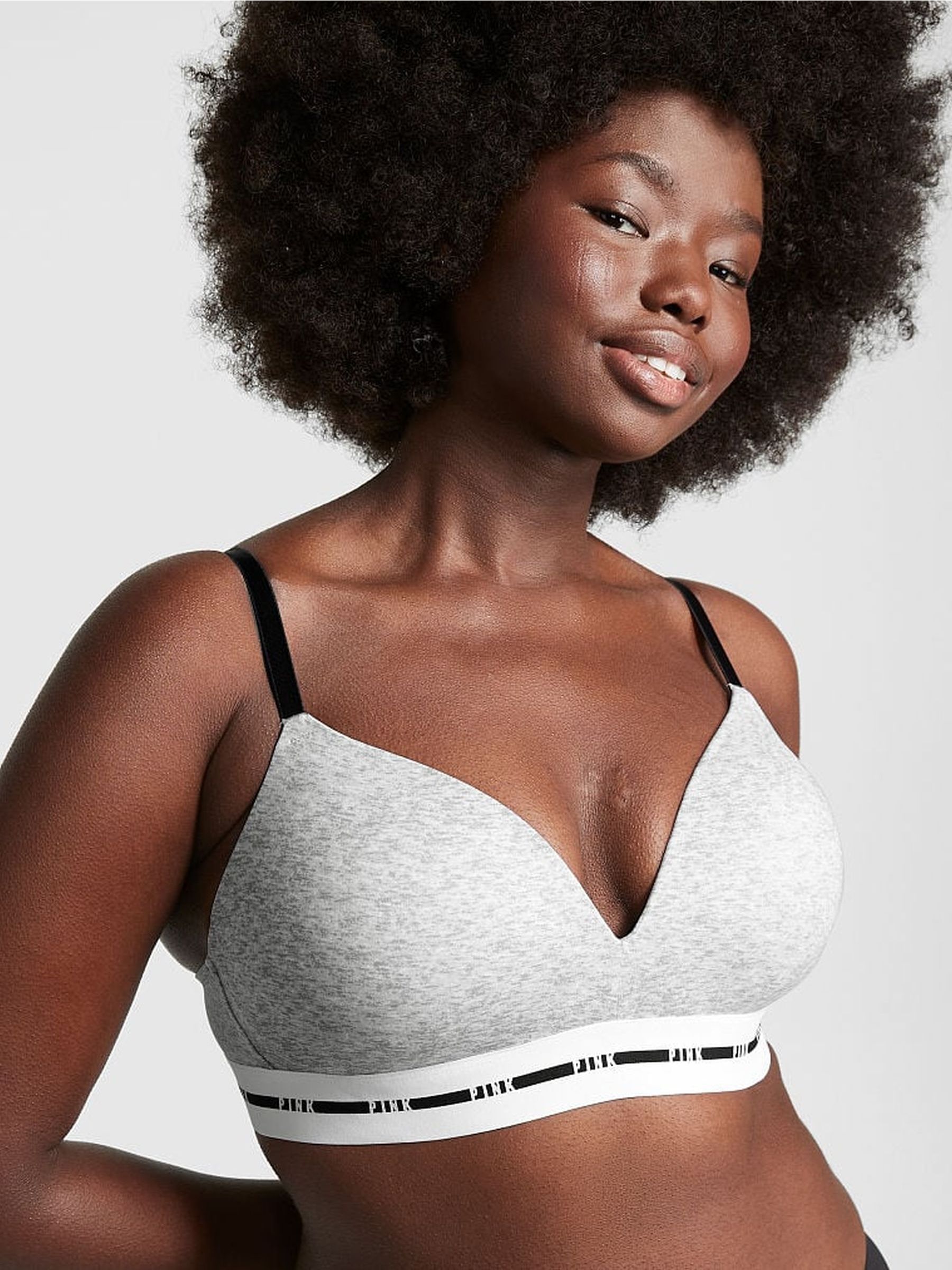 Heather Grey Smooth Non Wired Push Up Smooth T-Shirt Bra - Image 1 of 3