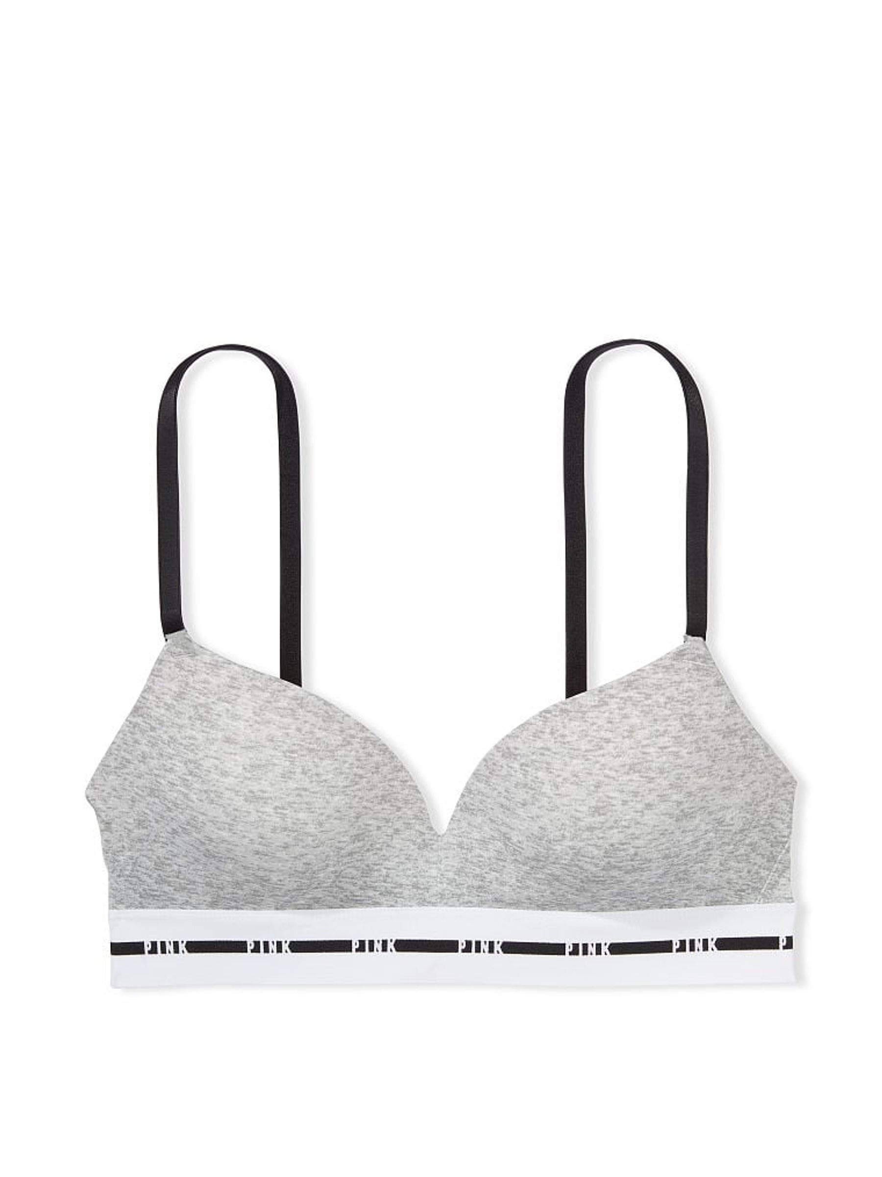 Heather Grey Smooth Non Wired Push Up Smooth T-Shirt Bra - Image 3 of 3