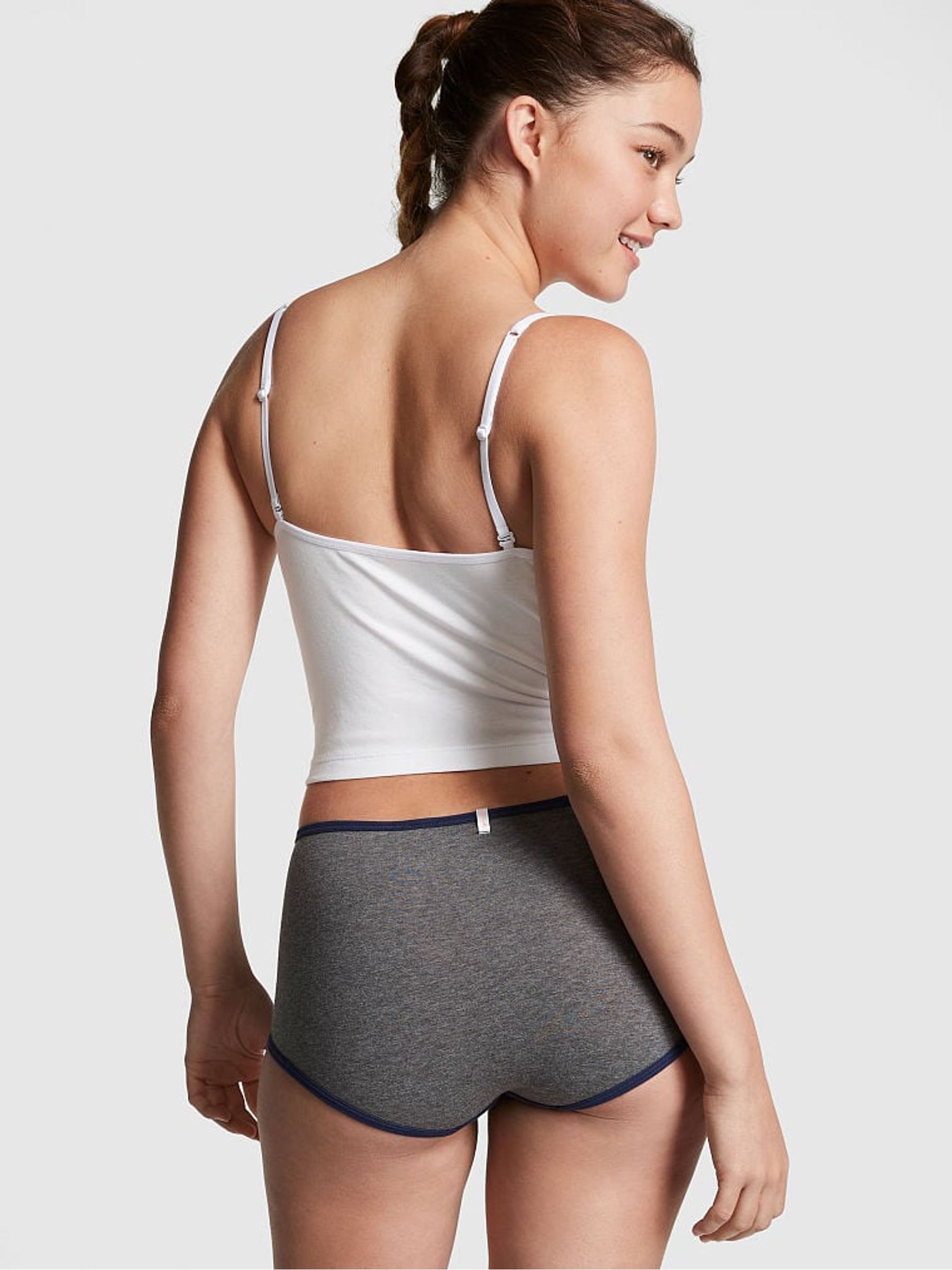 Midnight Navy Blue Cotton Boyshort Knickers - Image 2 of 3