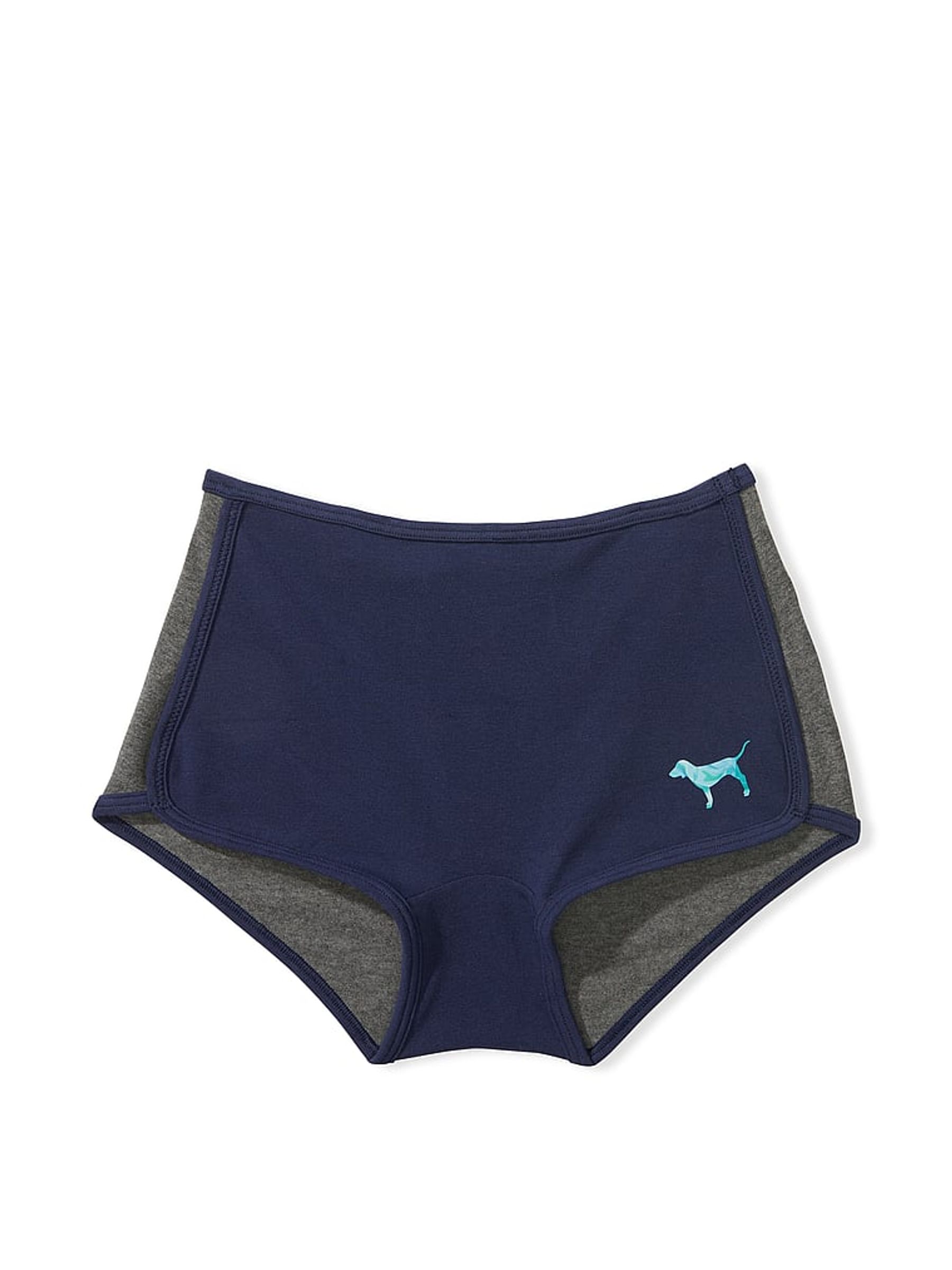 Midnight Navy Blue Cotton Boyshort Knickers - Image 3 of 3