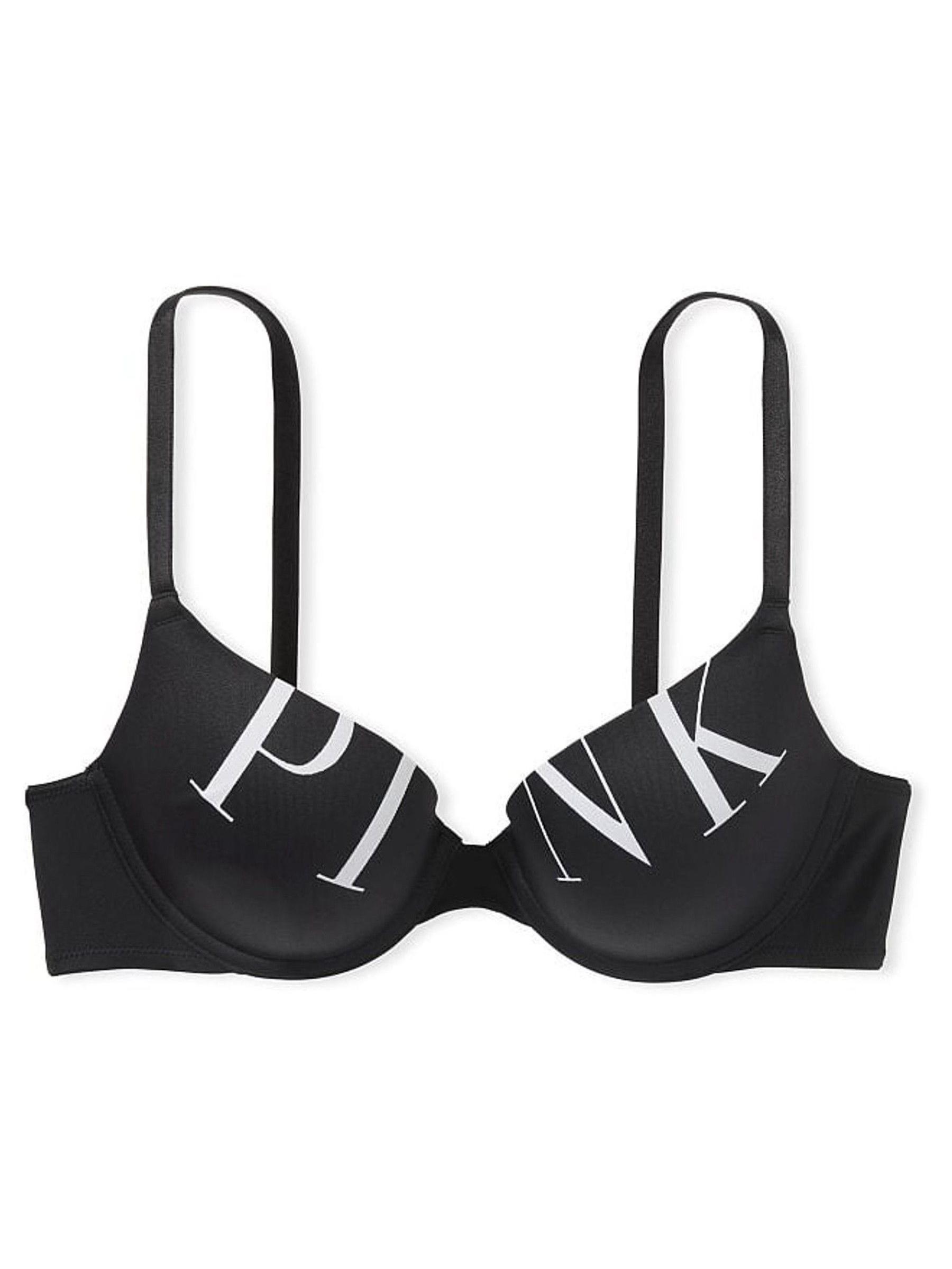 Pure Black Logo Push Up Bra - Image 3 of 4