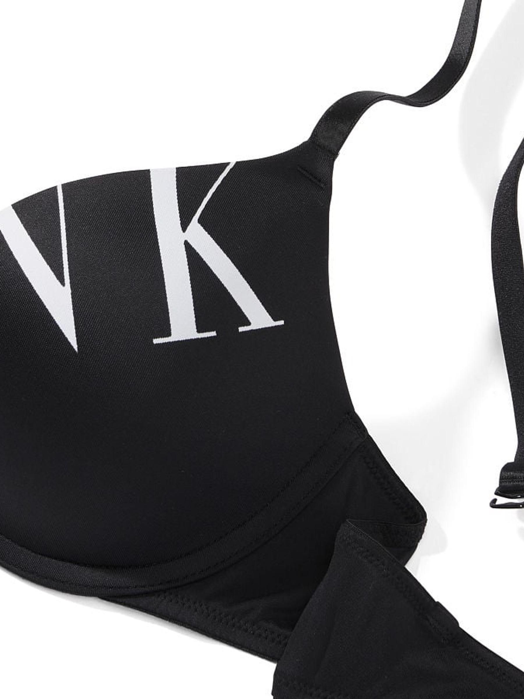 Pure Black Logo Push Up Bra - Image 4 of 4