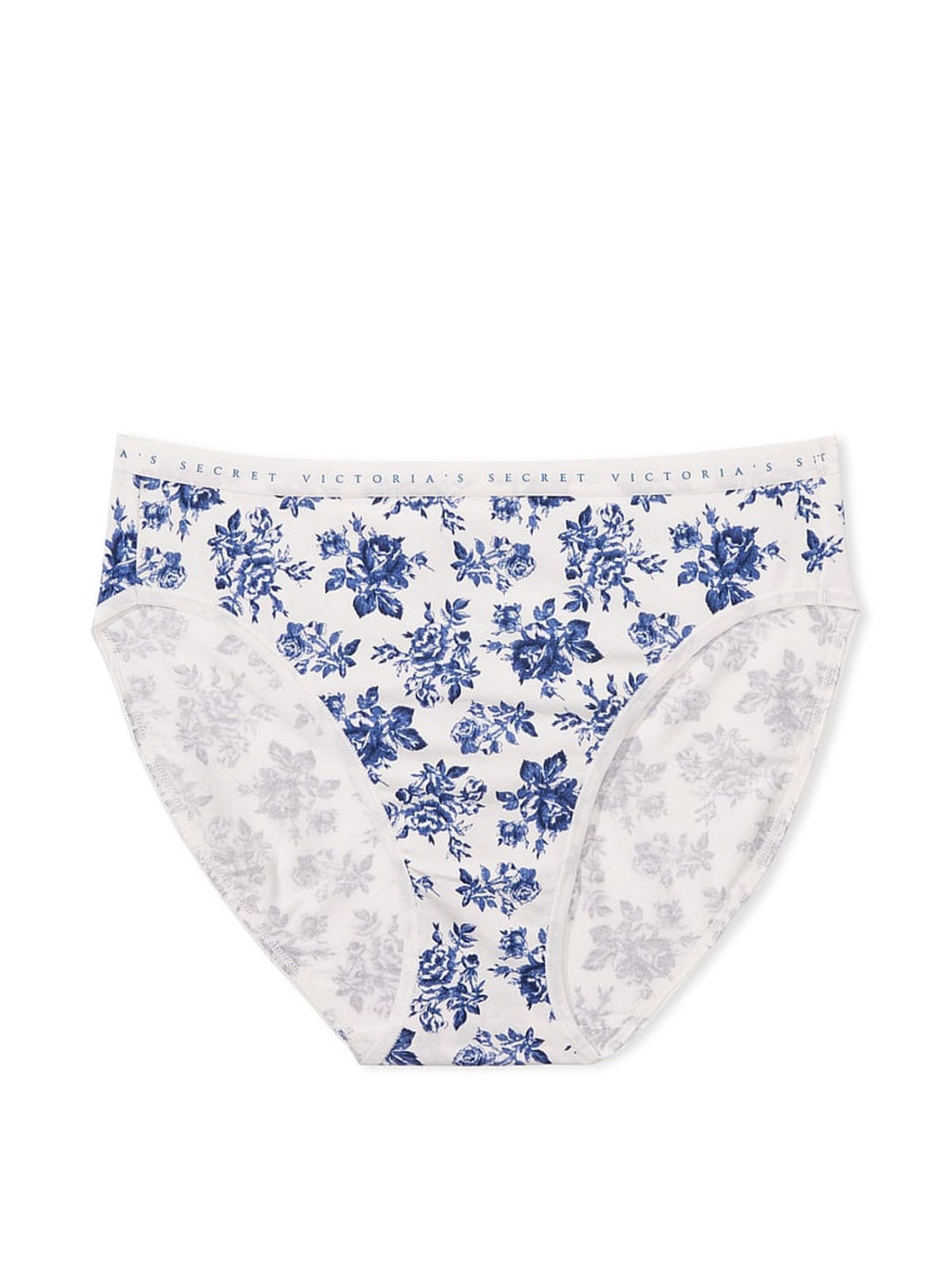 Coconut White Toile Stretch Cotton High-Leg Brief Knickers - Image 1 of 3