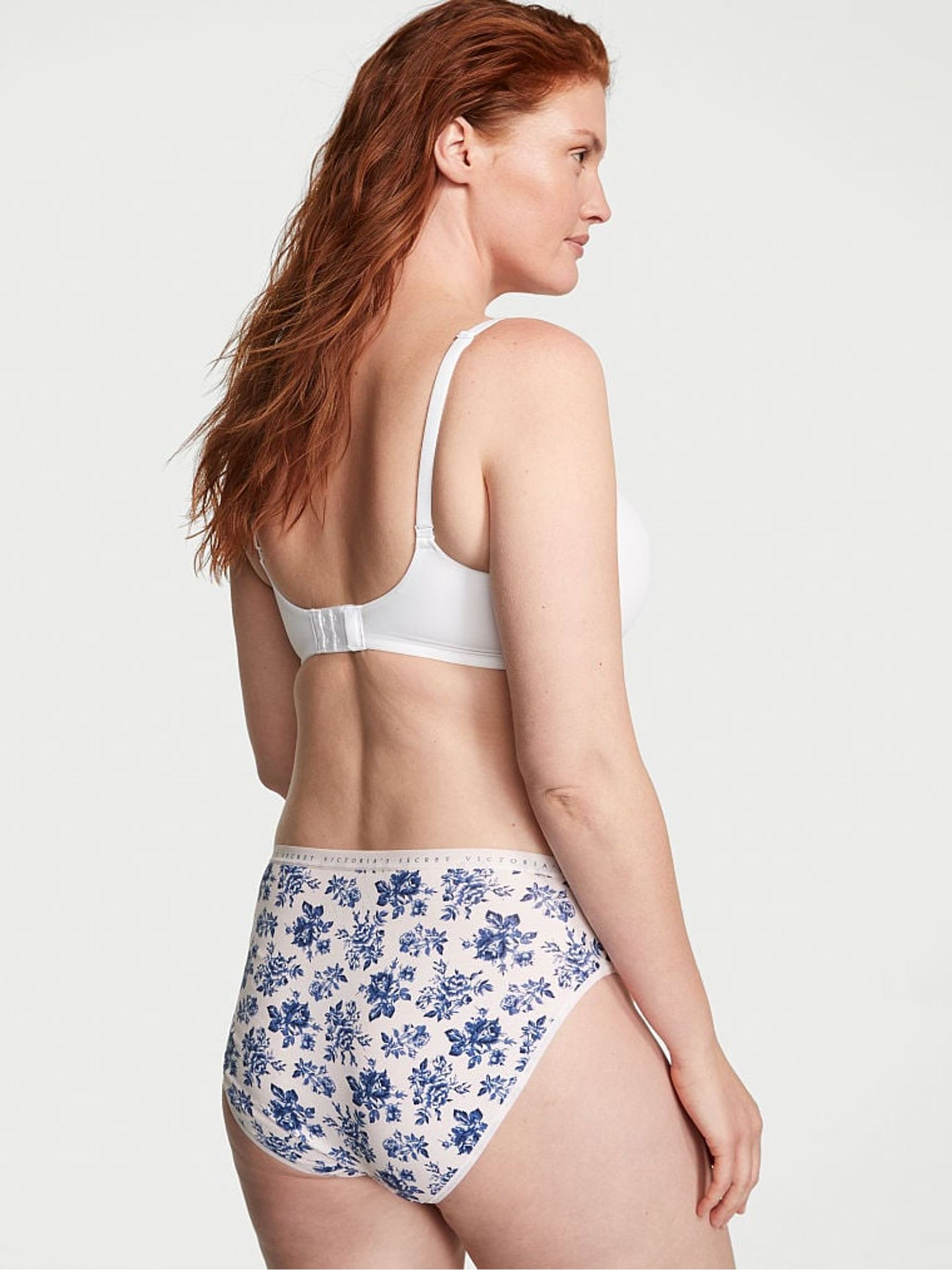 Coconut White Toile Stretch Cotton High-Leg Brief Knickers - Image 2 of 3