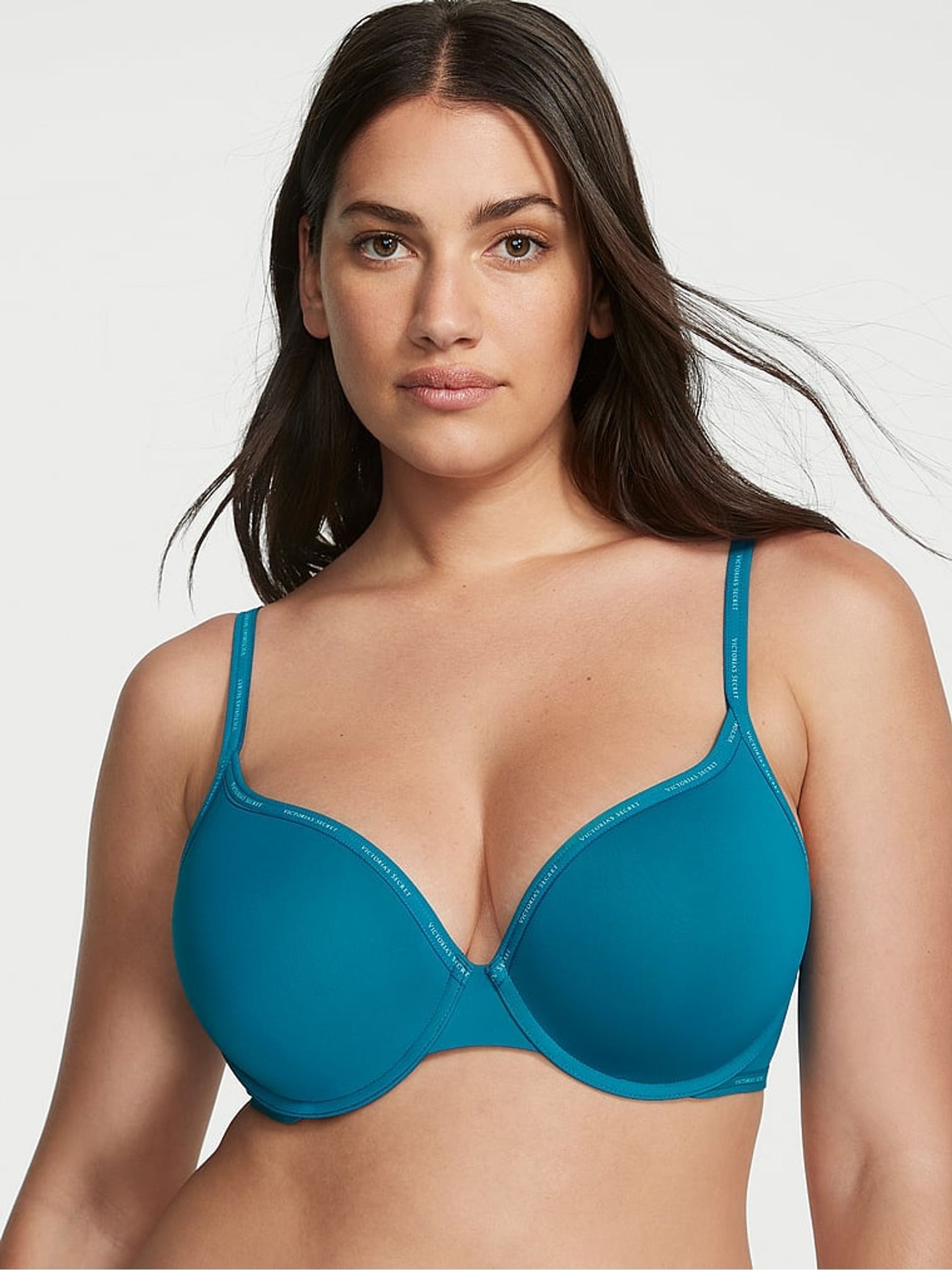 Evening Tide Blue Mini Logo Push Up T-Shirt Bra - Image 1 of 3 Evening Tide Blue Mini Logo Push Up T-Shirt Bra - Image 1 of 3