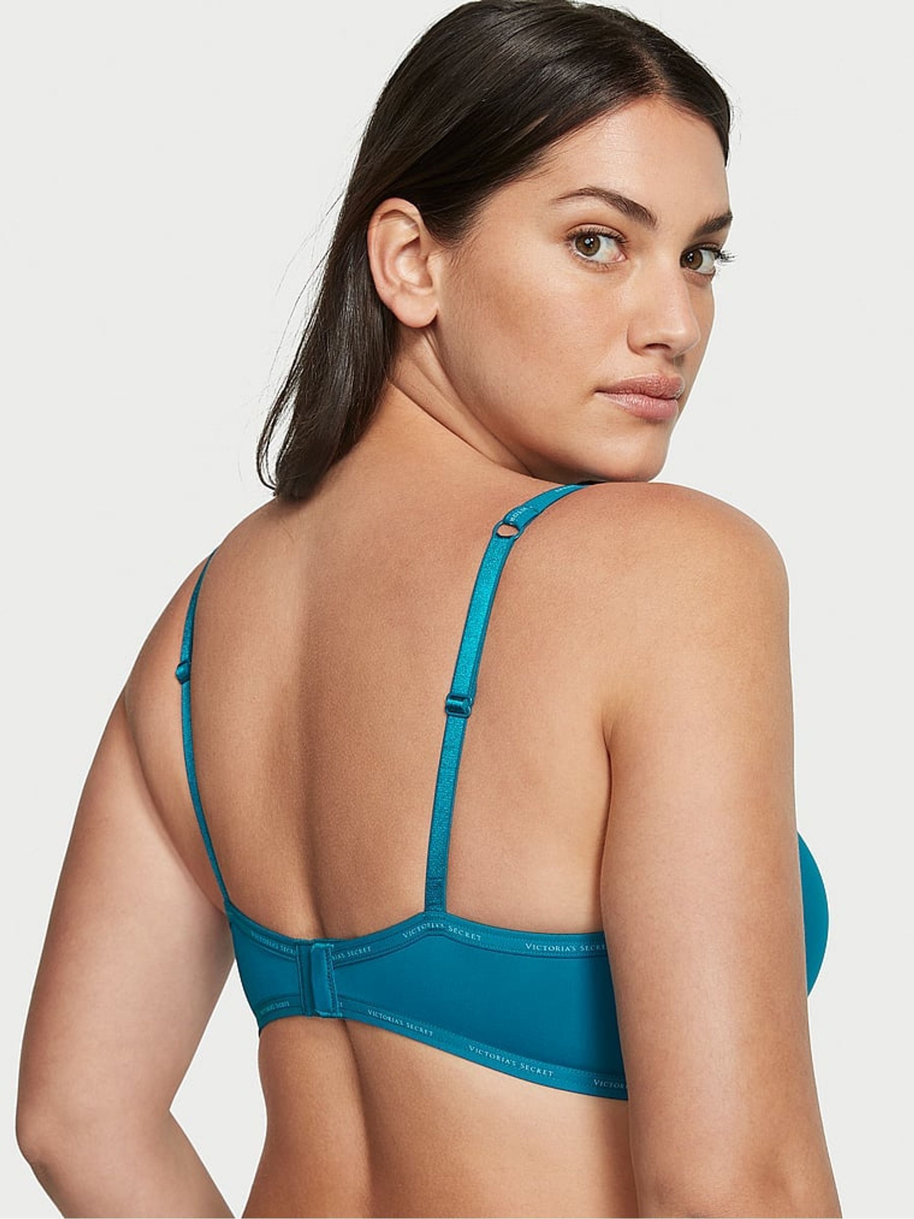 Evening Tide Blue Mini Logo Push Up T-Shirt Bra - Image 2 of 3 Evening Tide Blue Mini Logo Push Up T-Shirt Bra - Image 2 of 3