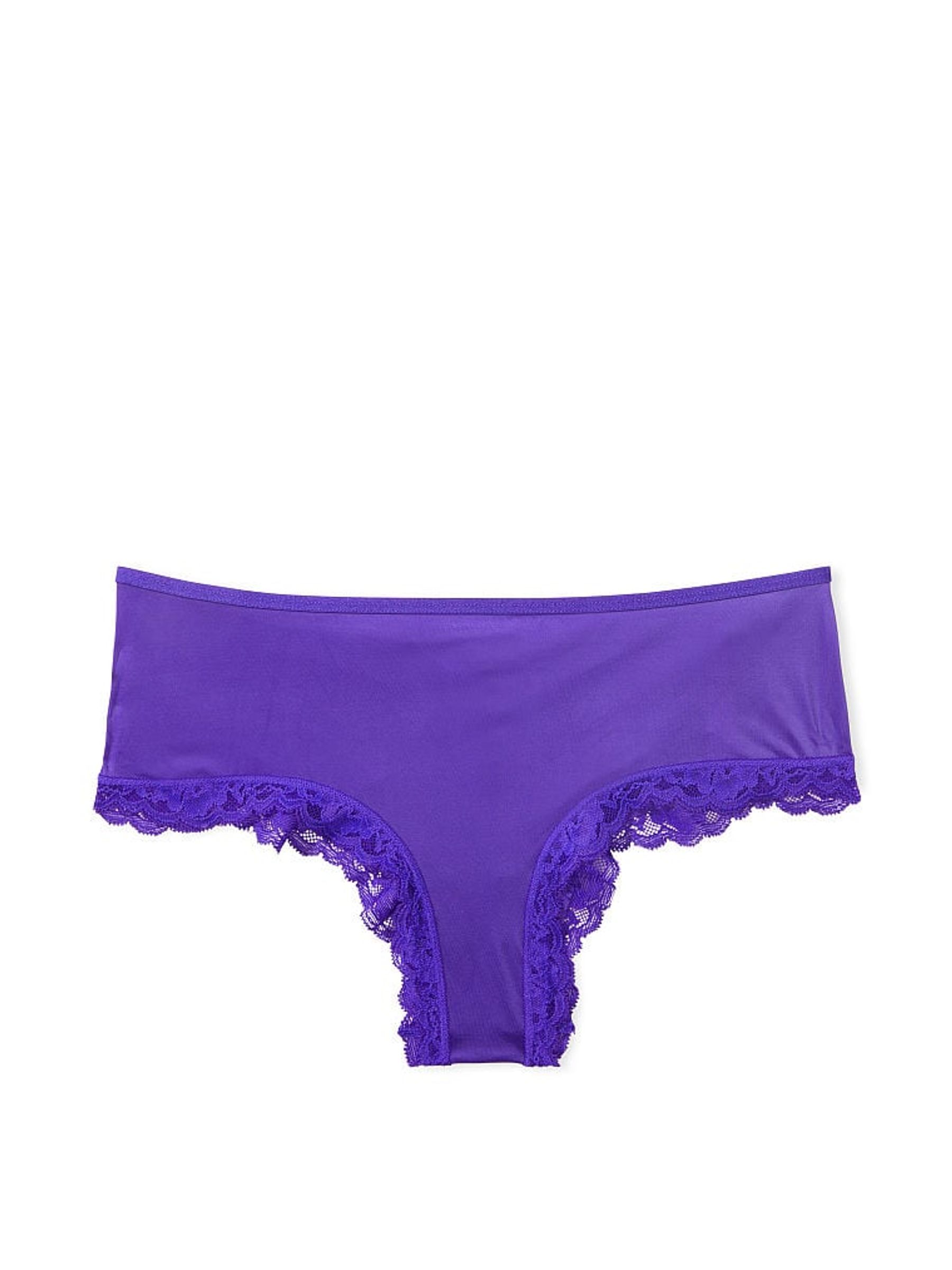 Purple Shock Purple Smooth Lace Trim Knickers - Image 3 of 3
