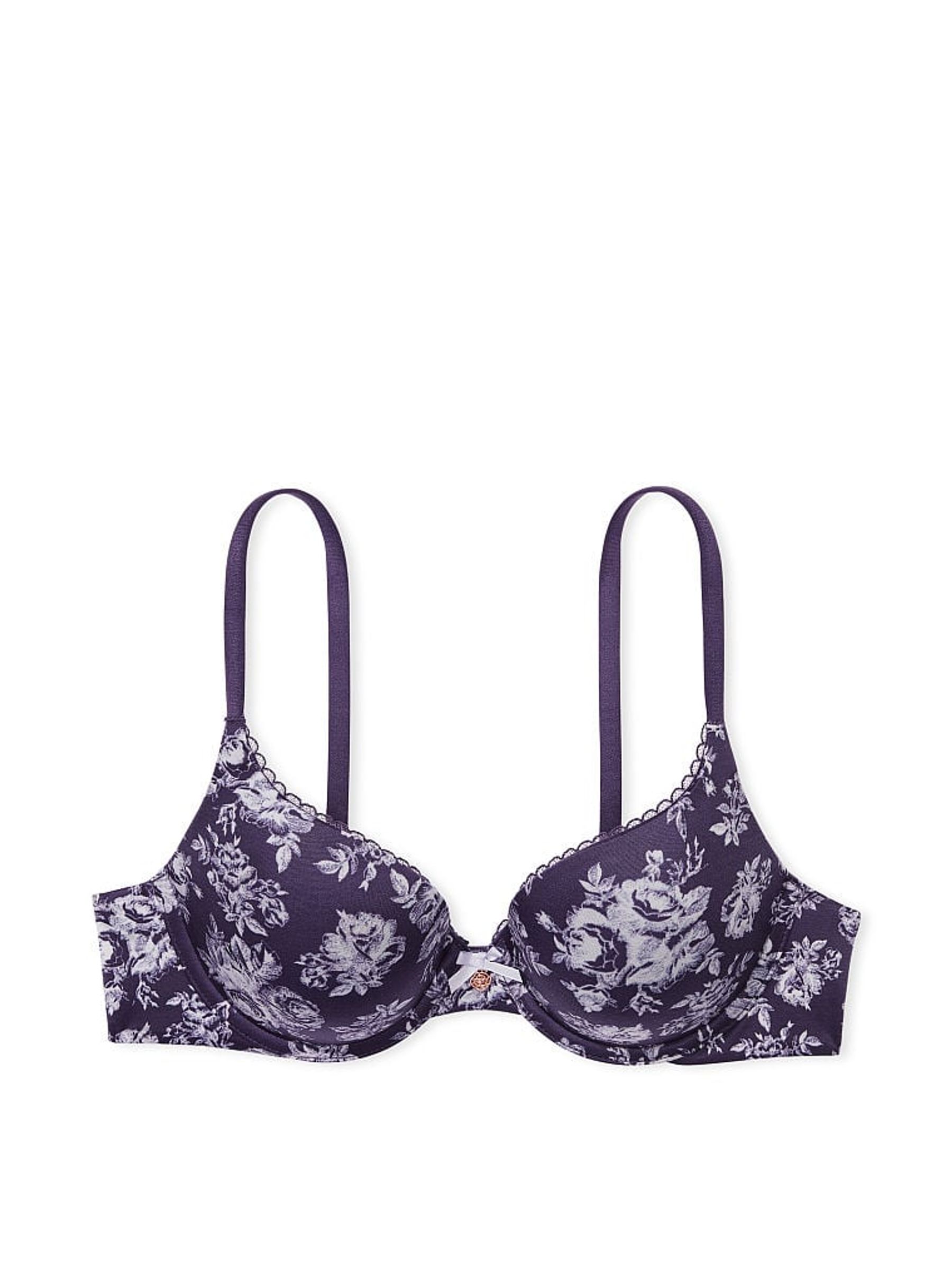 Valiant Purple Floral Full Cup Push Up Bra - Image 4 of 4