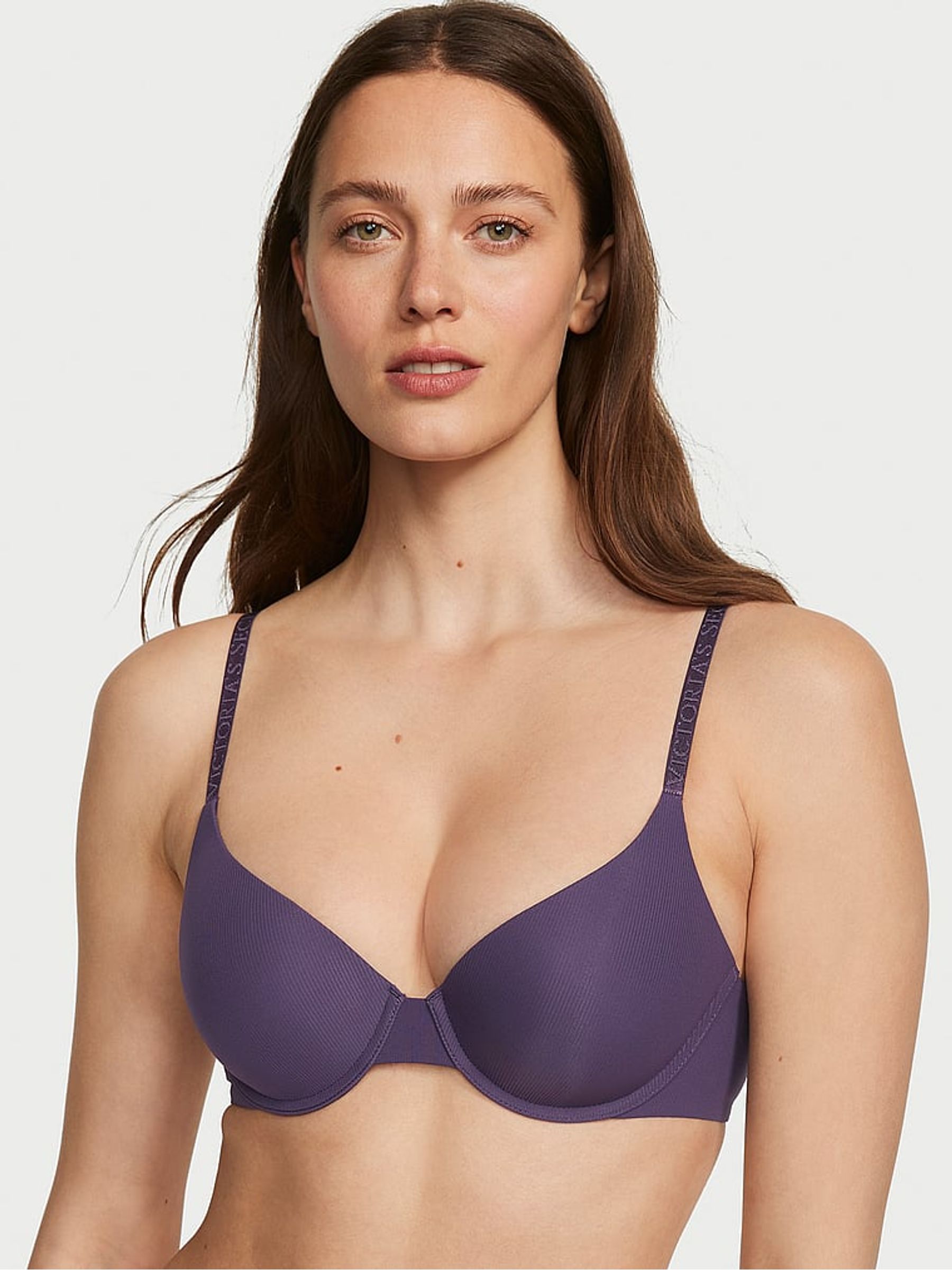 Valiant Purple Rib Lightly Lined Demi Bra - Image 1 of 3