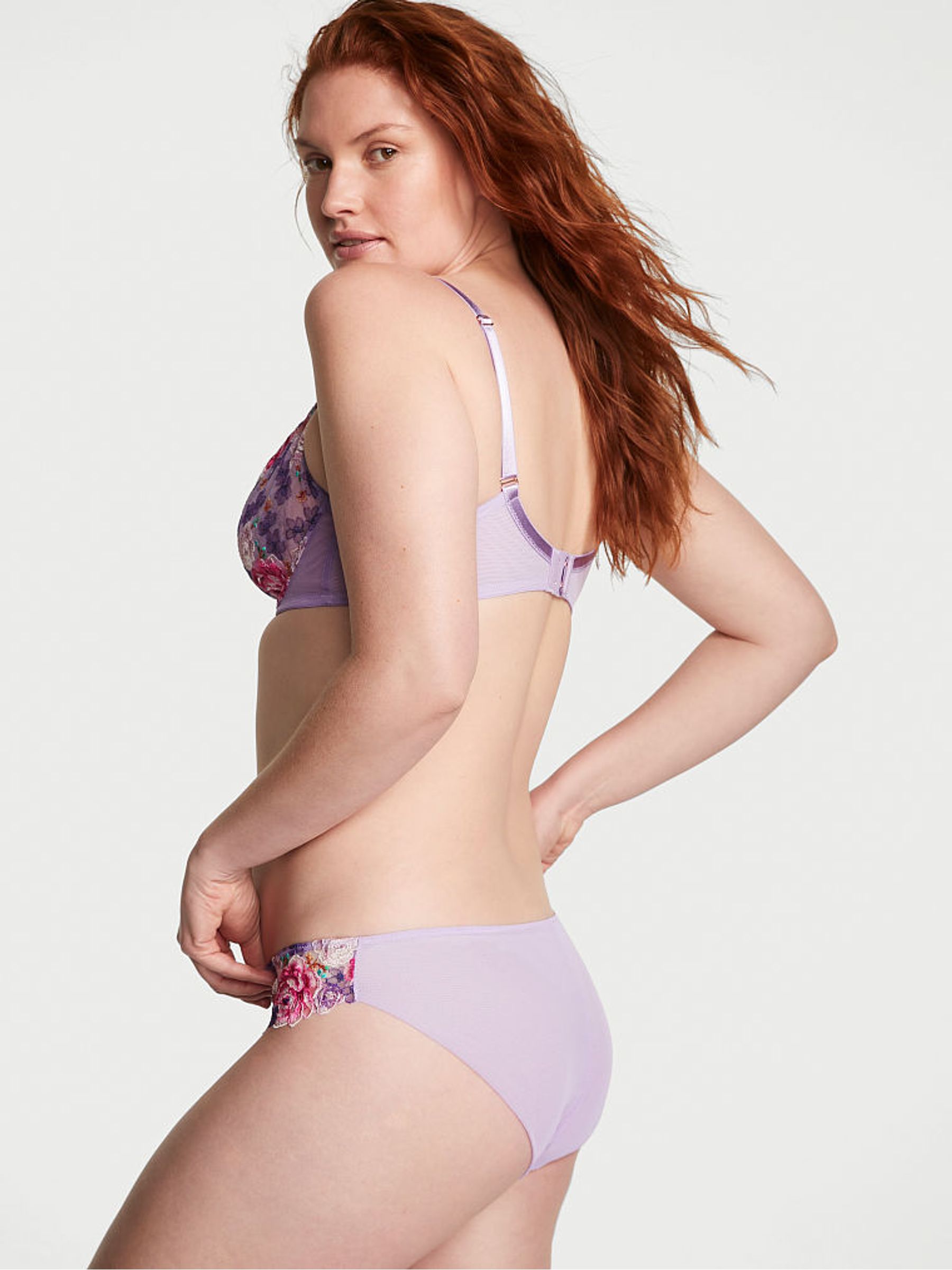 Jasmine Purple Embroidered Cheeky Knickers - Image 2 of 3