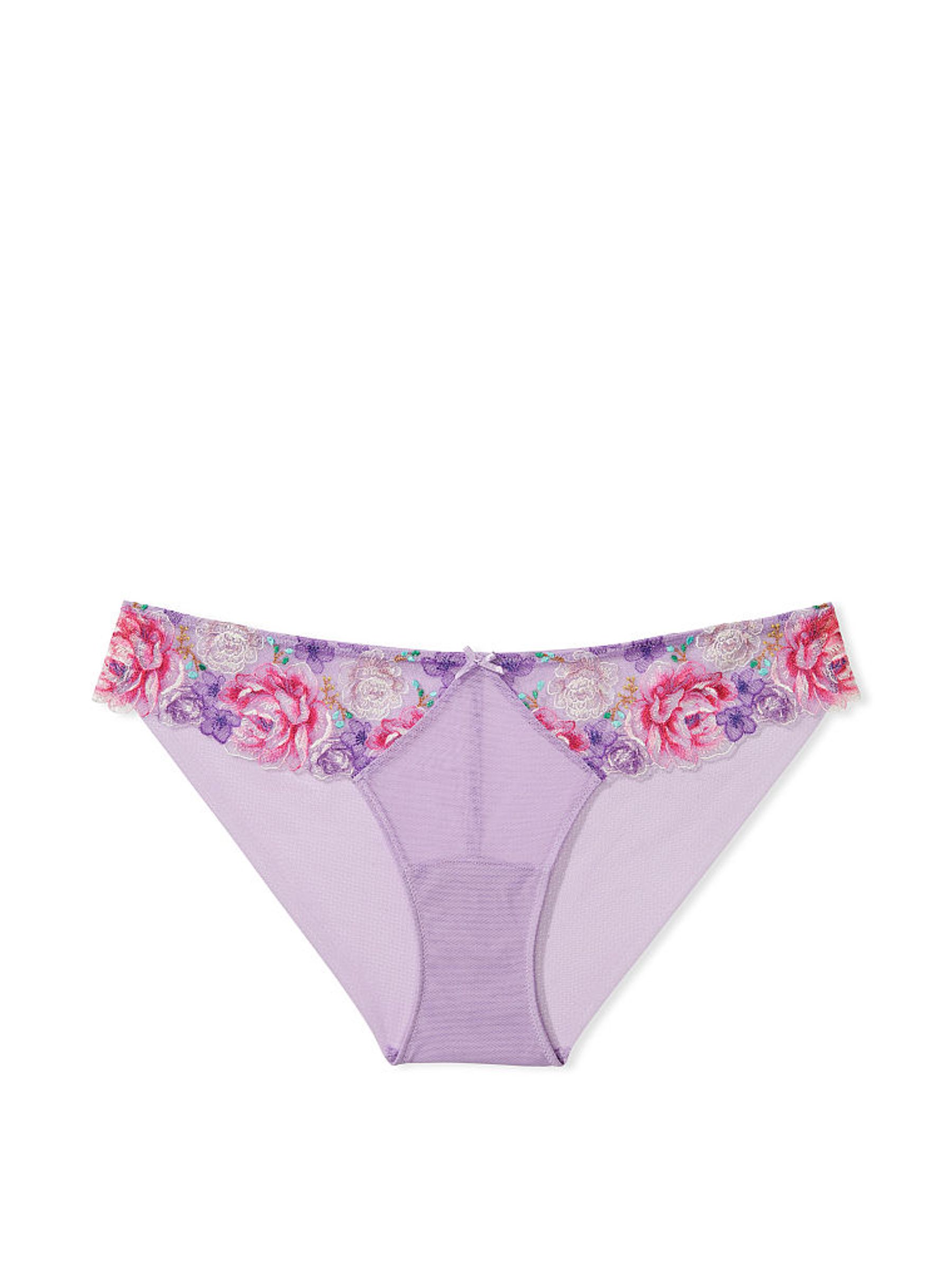 Jasmine Purple Embroidered Cheeky Knickers - Image 3 of 3