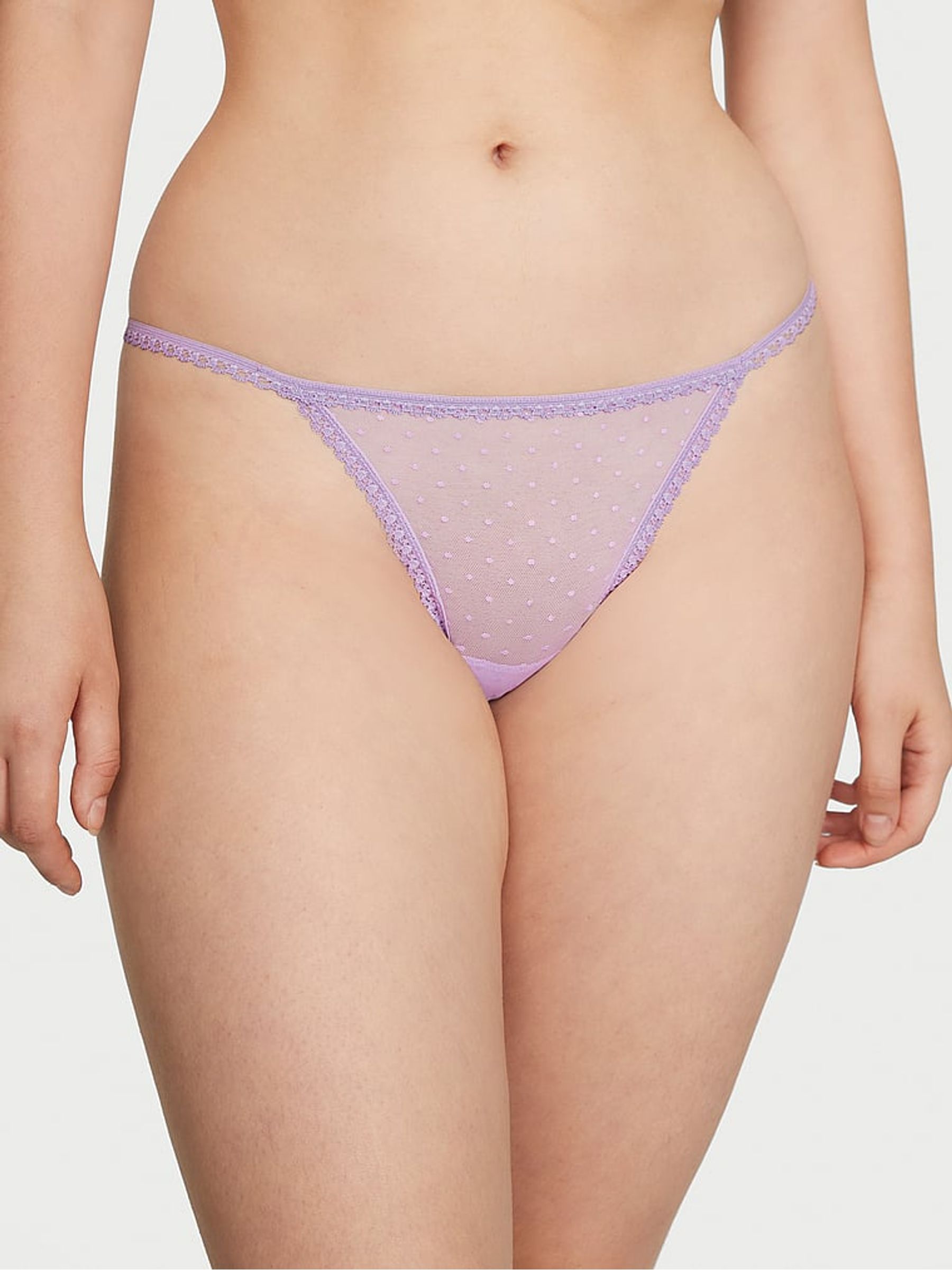 Jasmine Purple Lace Up G String Knickers - Image 1 of 3
