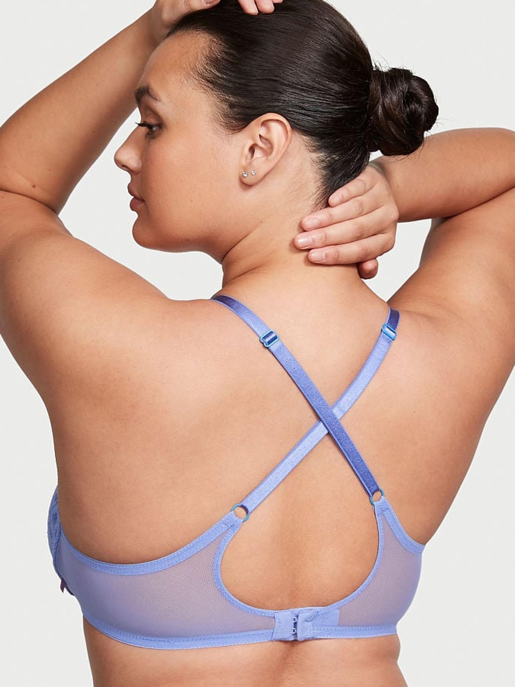 Verywinkle Blue Paisley Lace Lace T-Shirt Push Up Bra - Image 2 of 4