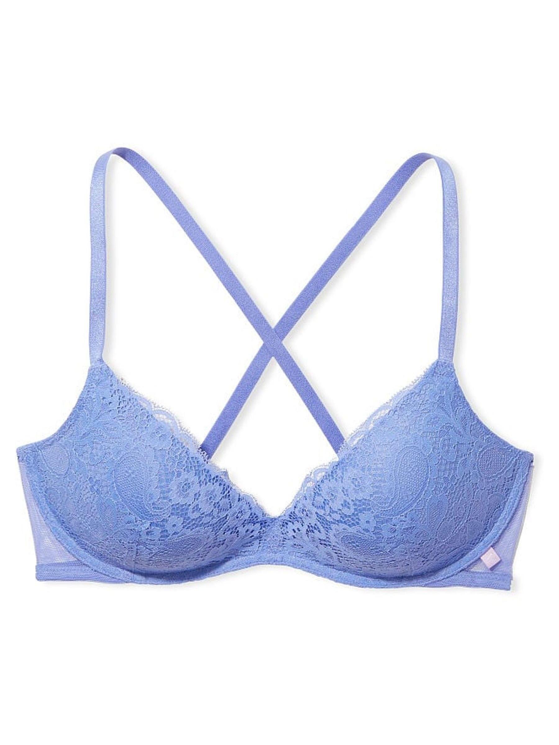 Verywinkle Blue Paisley Lace Lace T-Shirt Push Up Bra - Image 3 of 4