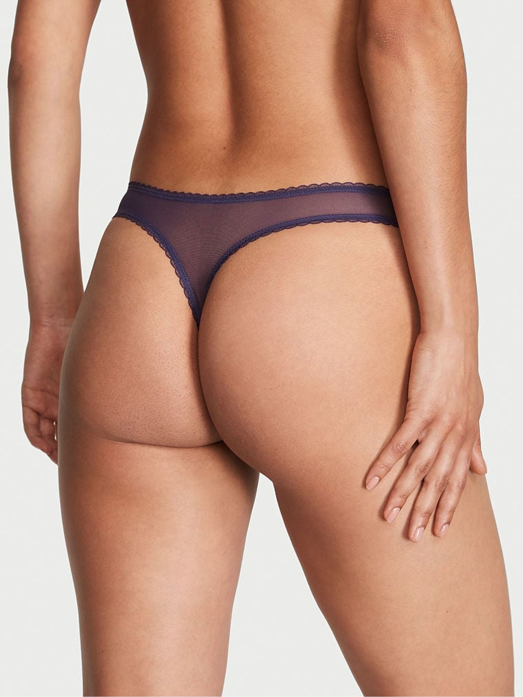 Valiant Purple Lace Thong Knickers - Image 2 of 3