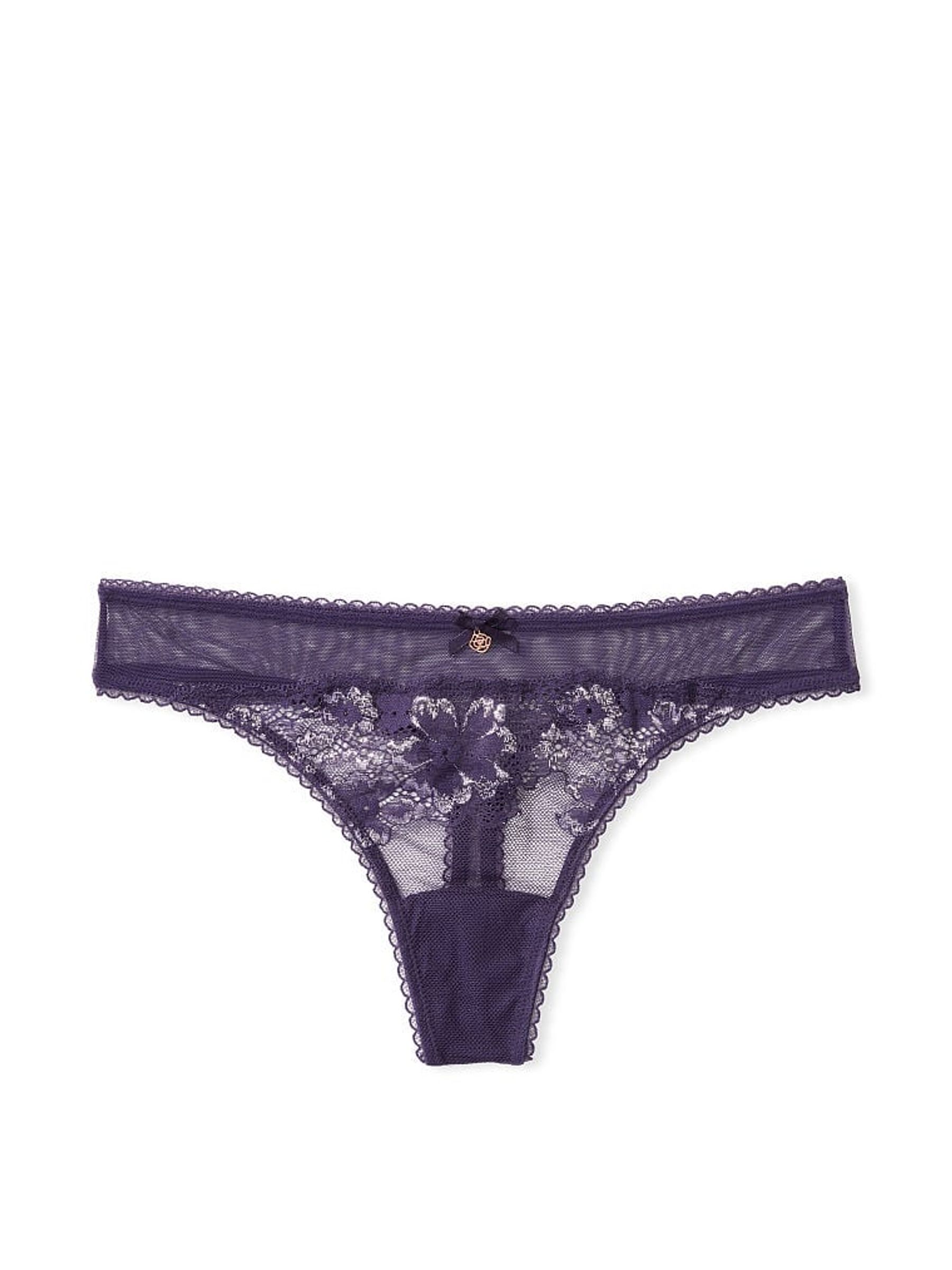 Valiant Purple Lace Thong Knickers - Image 3 of 3