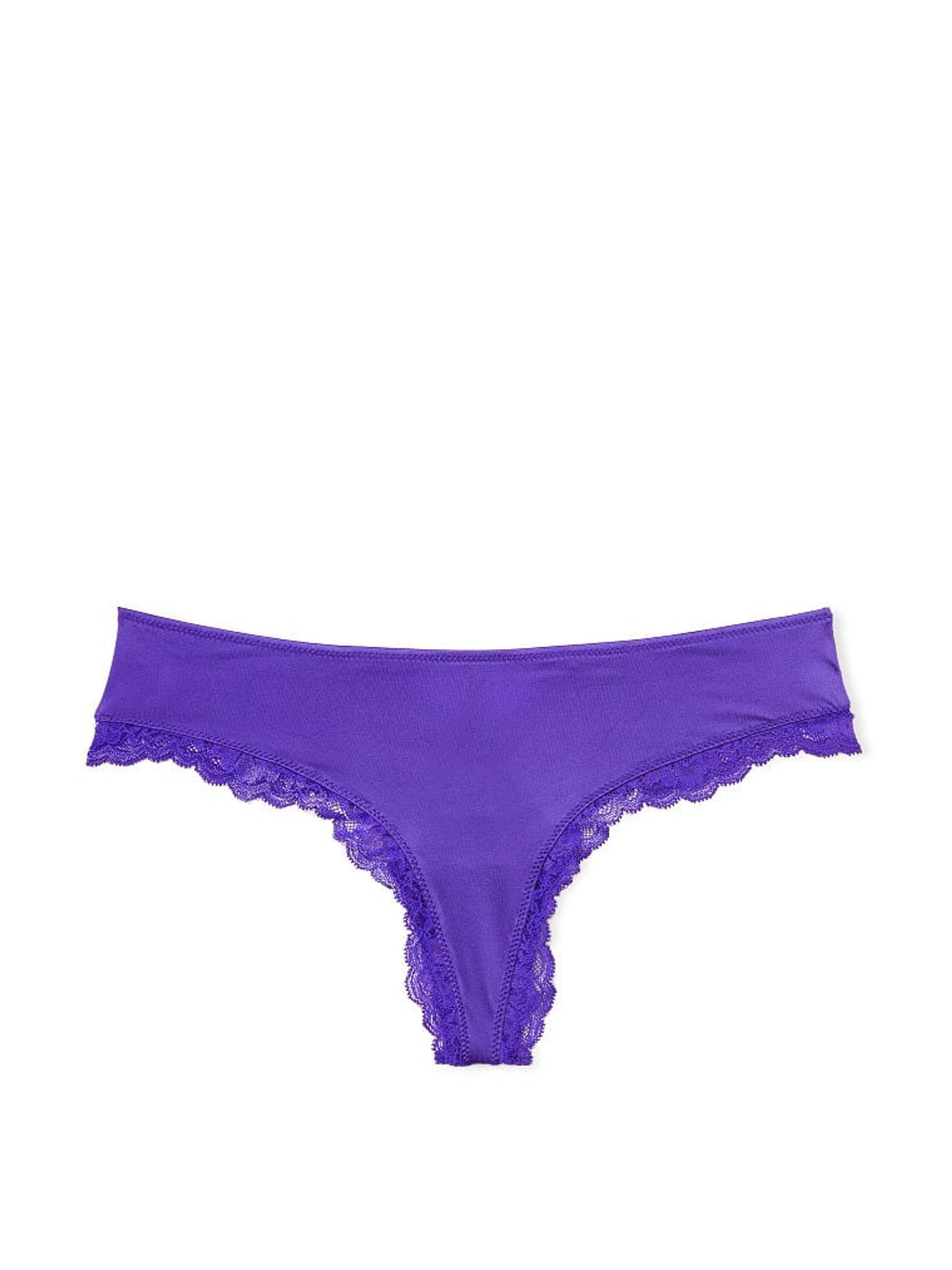 Purple Shock Purple Smooth Smooth Cut Out Thong Knickers - Image 3 of 3
