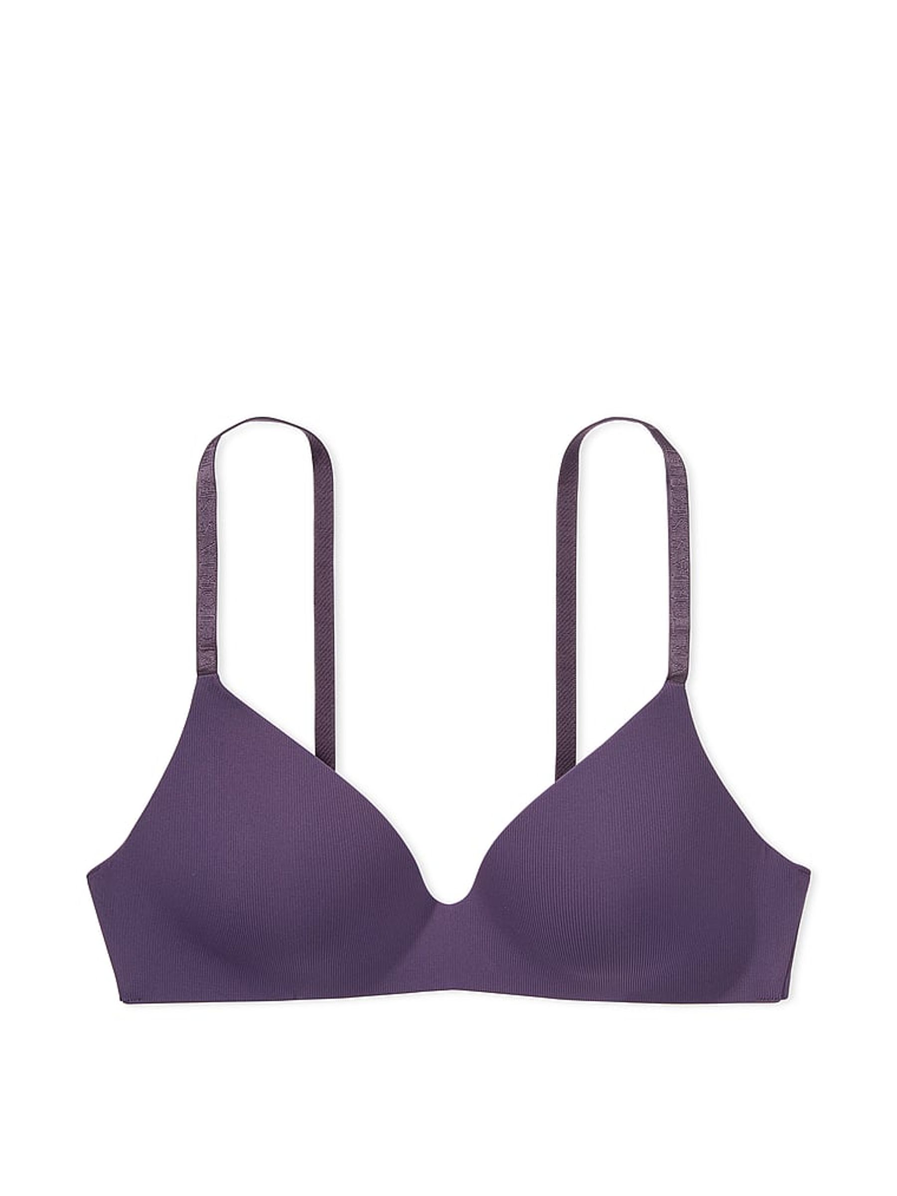 Purple Rib Non Wired Lightly Lined Bra - Image 3 of 3