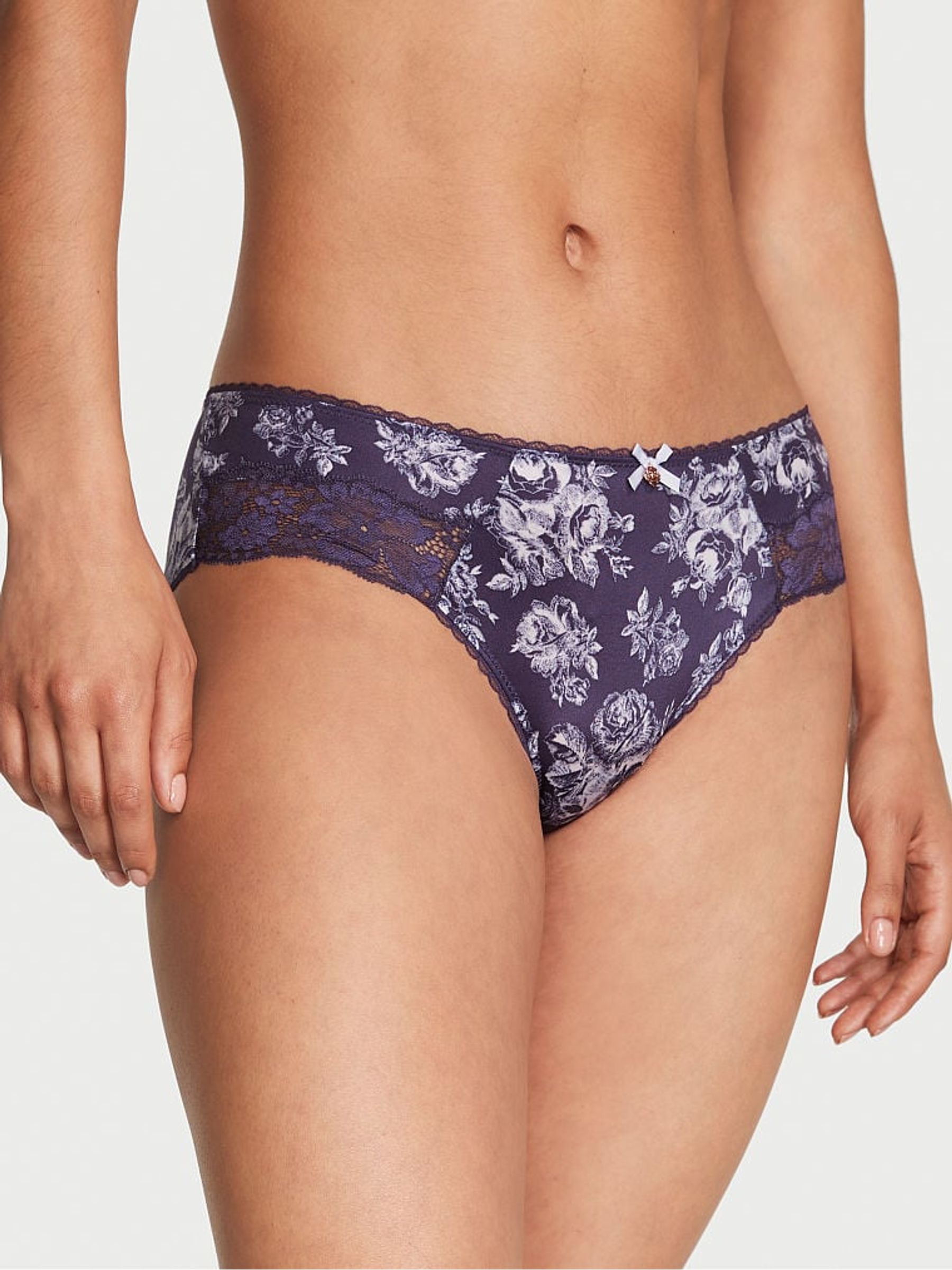 Valiant Purple Floral Lace Hipster Knickers - Image 1 of 4