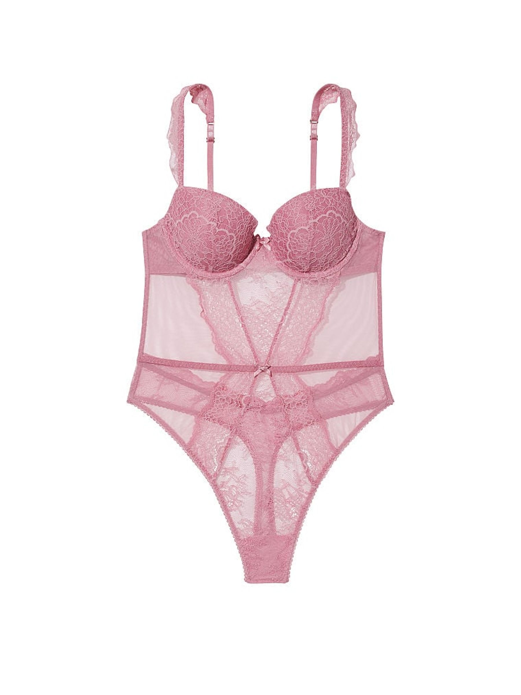 Dusk Mauve Pink Lace Bodysuit - Image 3 of 3