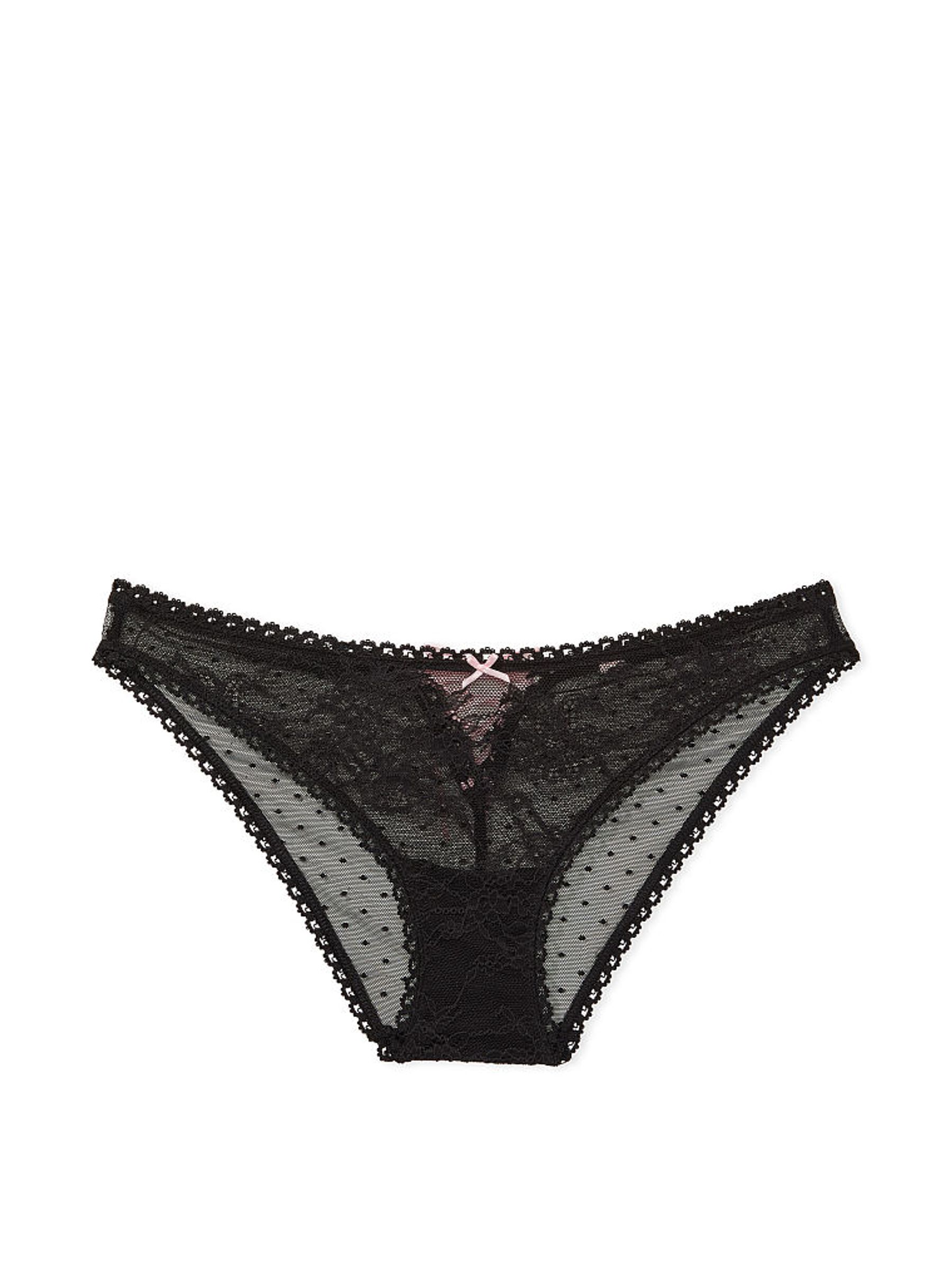 Black Lace Up Cheeky Knickers - Image 4 of 4