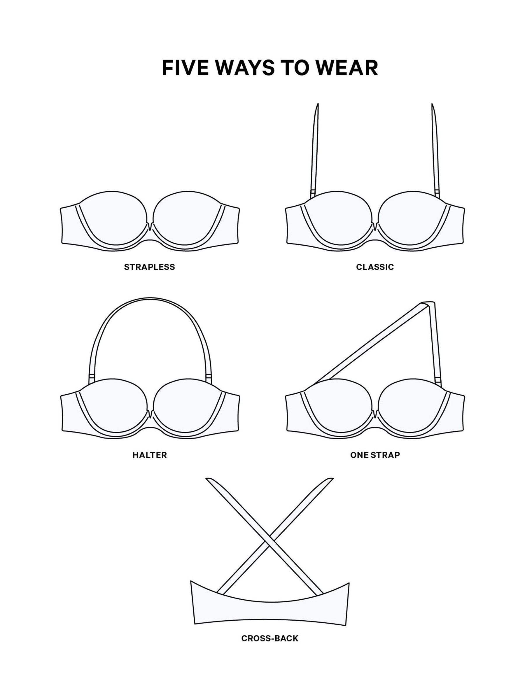 White Strapless Multiway Bra - Image 4 of 4