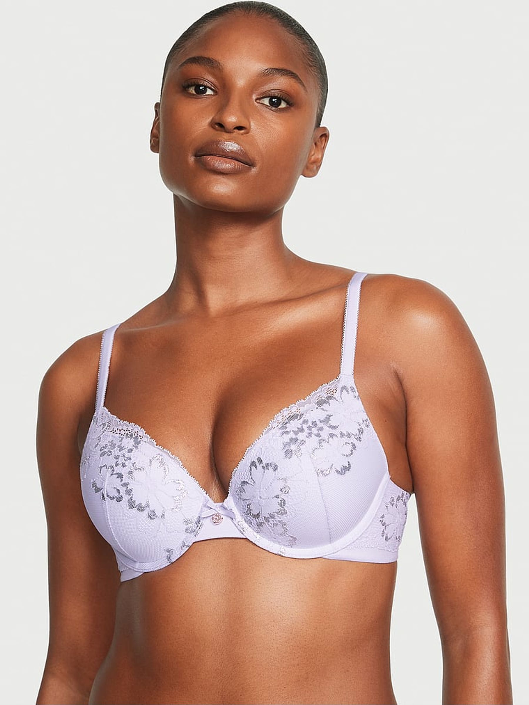 Lucky Lilac Purple Lace Full Cup Push Up Bra - Image 1 of 4