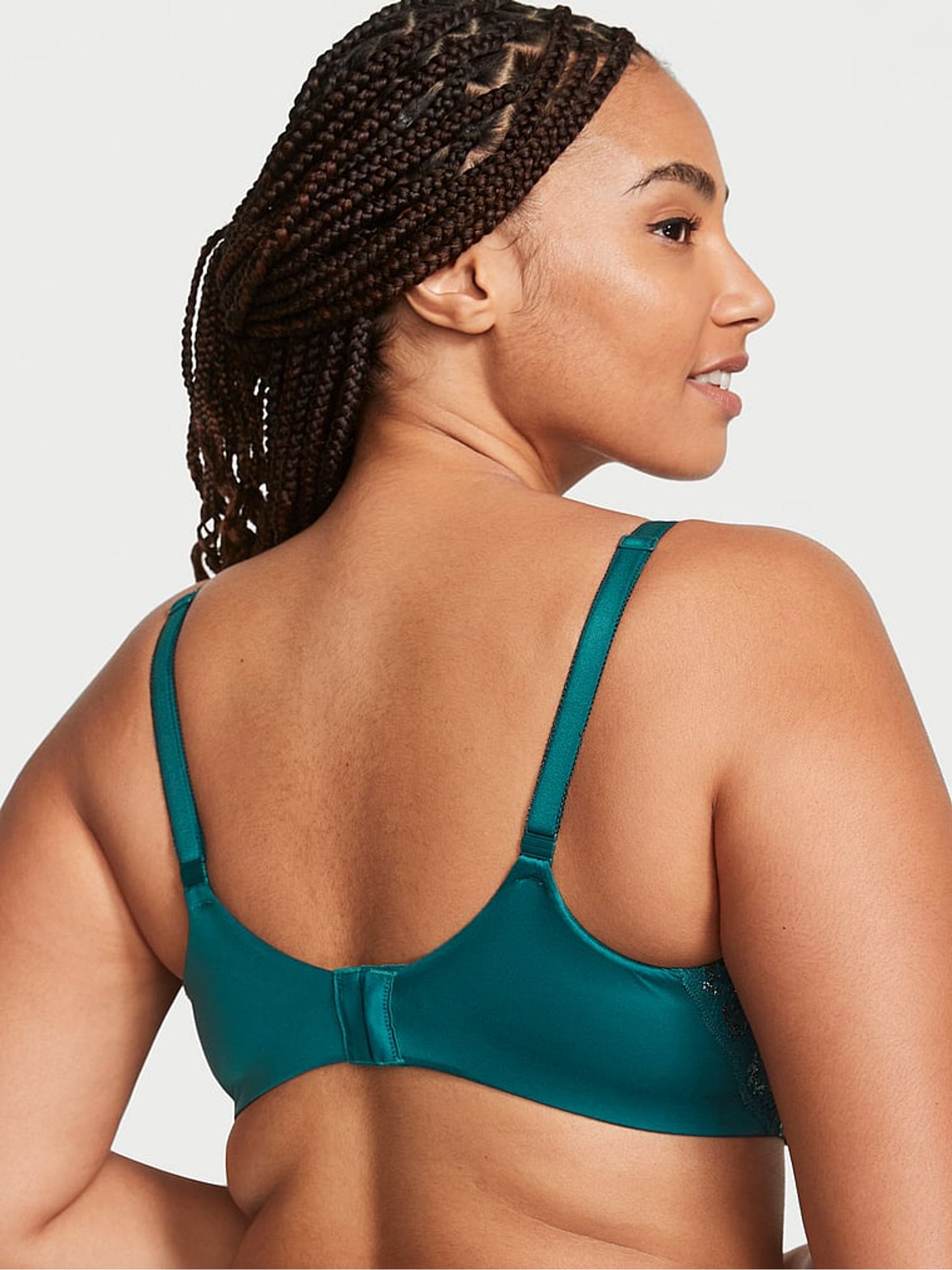 Black Ivy Green Floral Full Cup Bra - Image 2 of 4