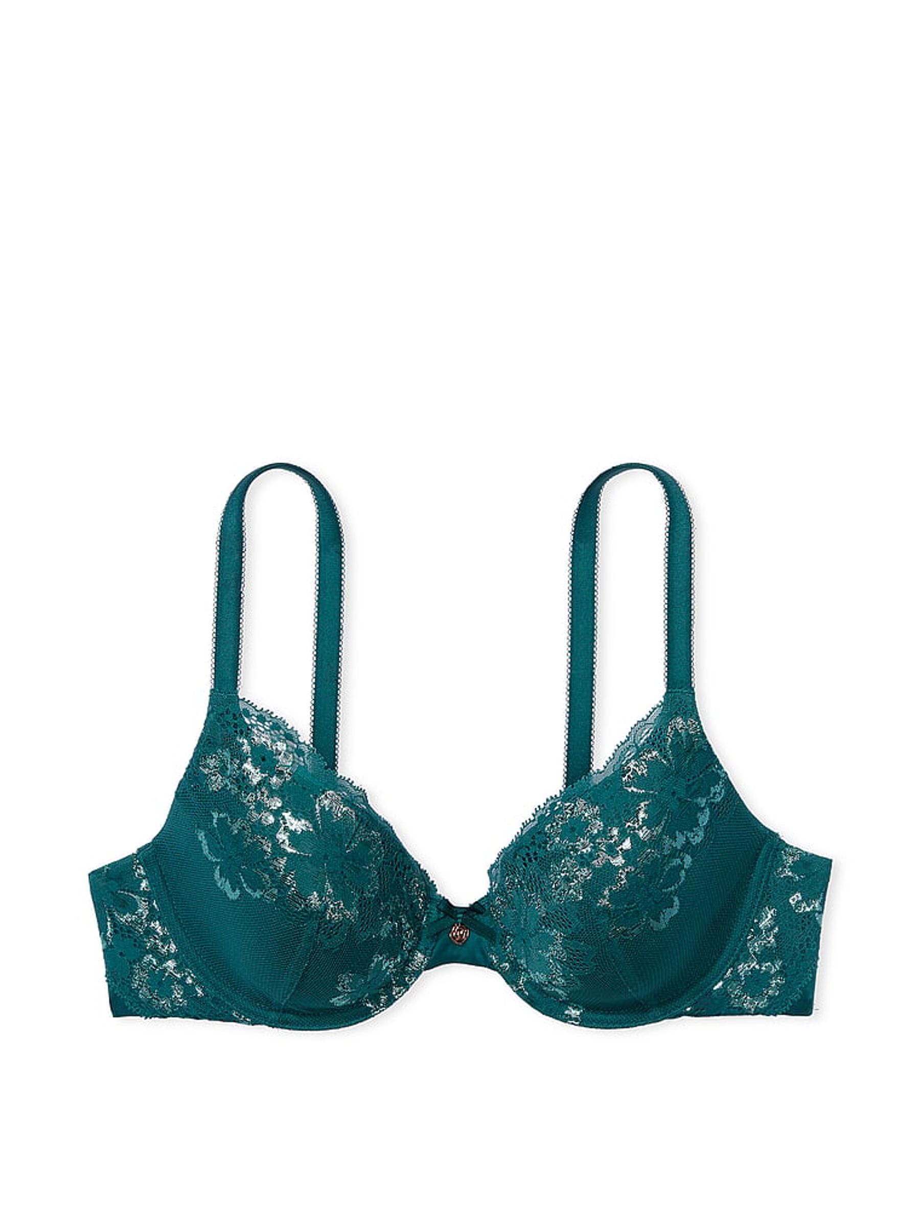 Black Ivy Green Floral Full Cup Bra - Image 4 of 4