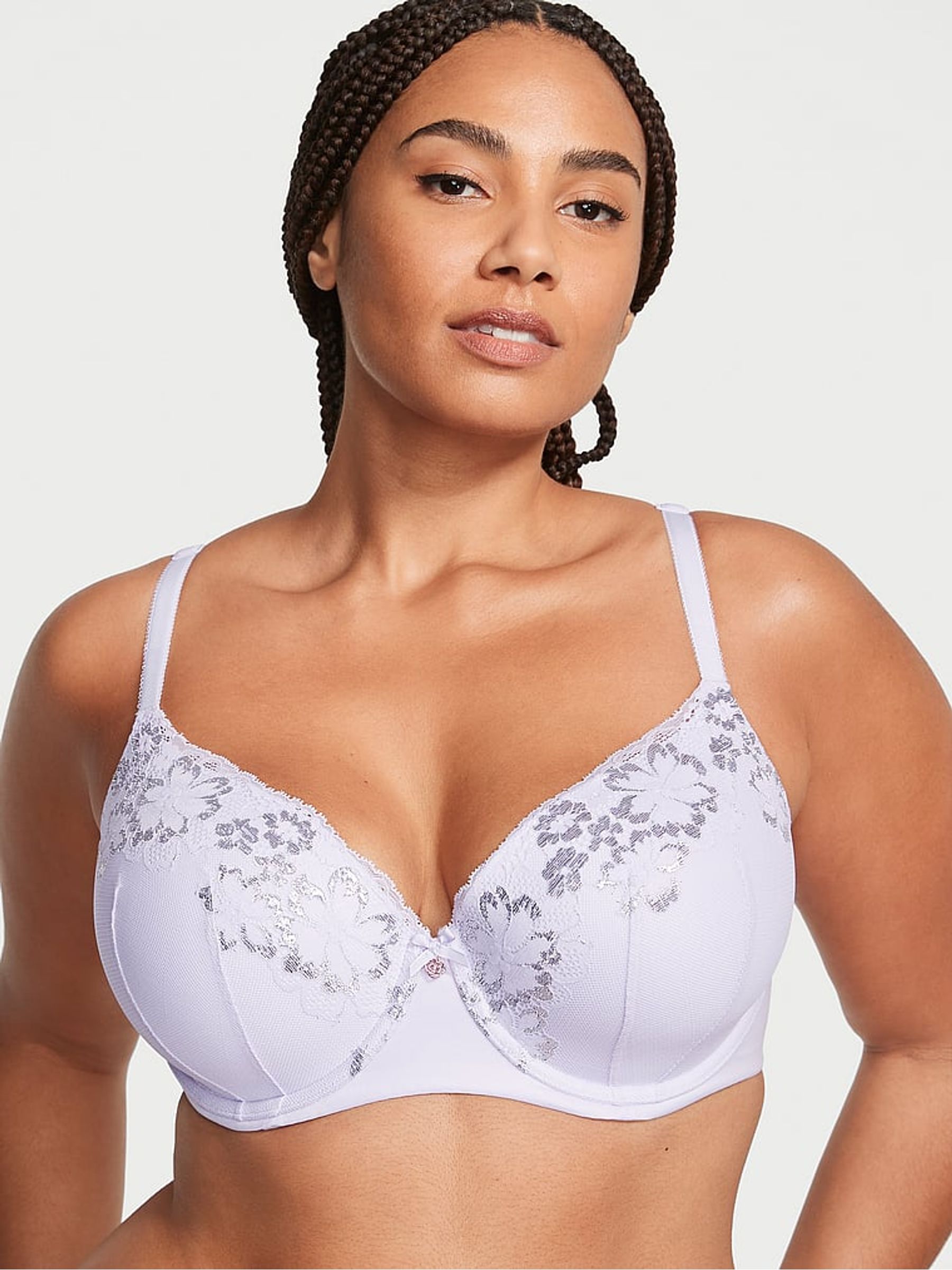 Lucky Lilac Purple Lace Demi Bra - Image 1 of 3