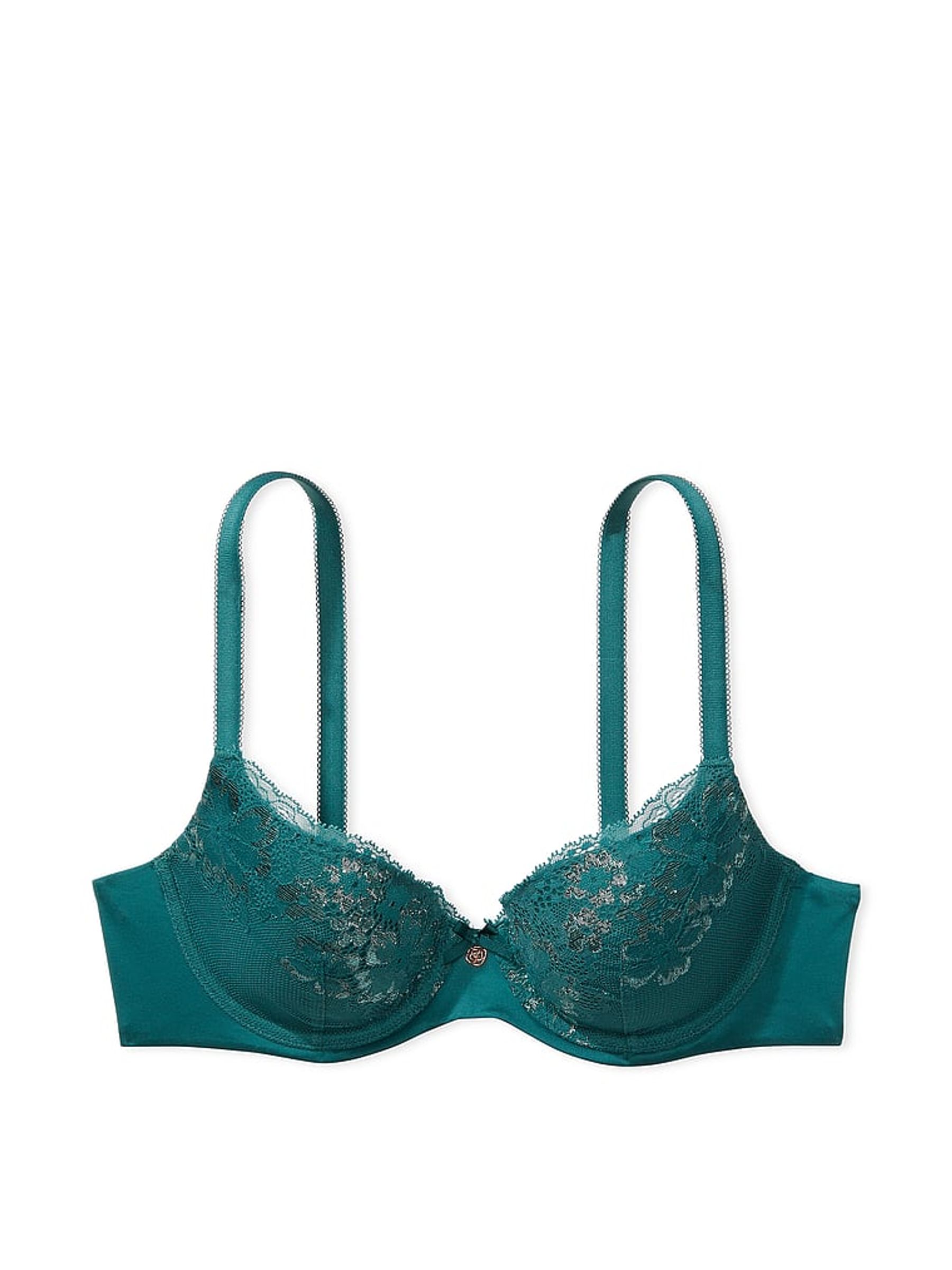 Black Ivy Green Lace Lightly Lined Demi Bra - Image 3 of 3