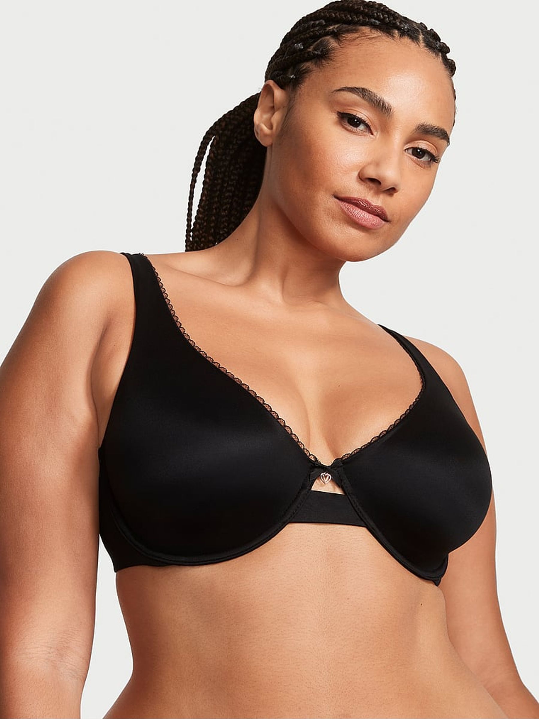 Black Unlined Demi Invisible Lift Minimiser Bra - Image 1 of 3