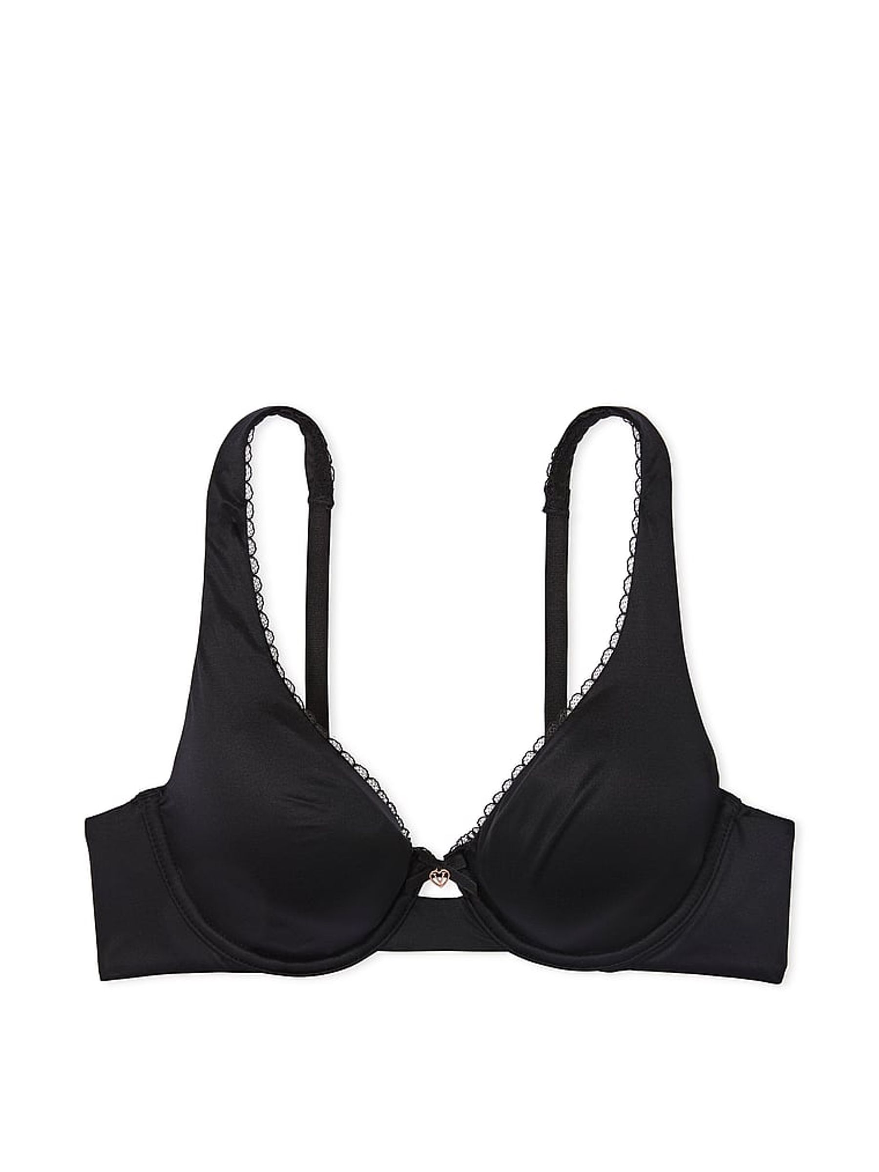 Black Unlined Demi Invisible Lift Minimiser Bra - Image 3 of 3