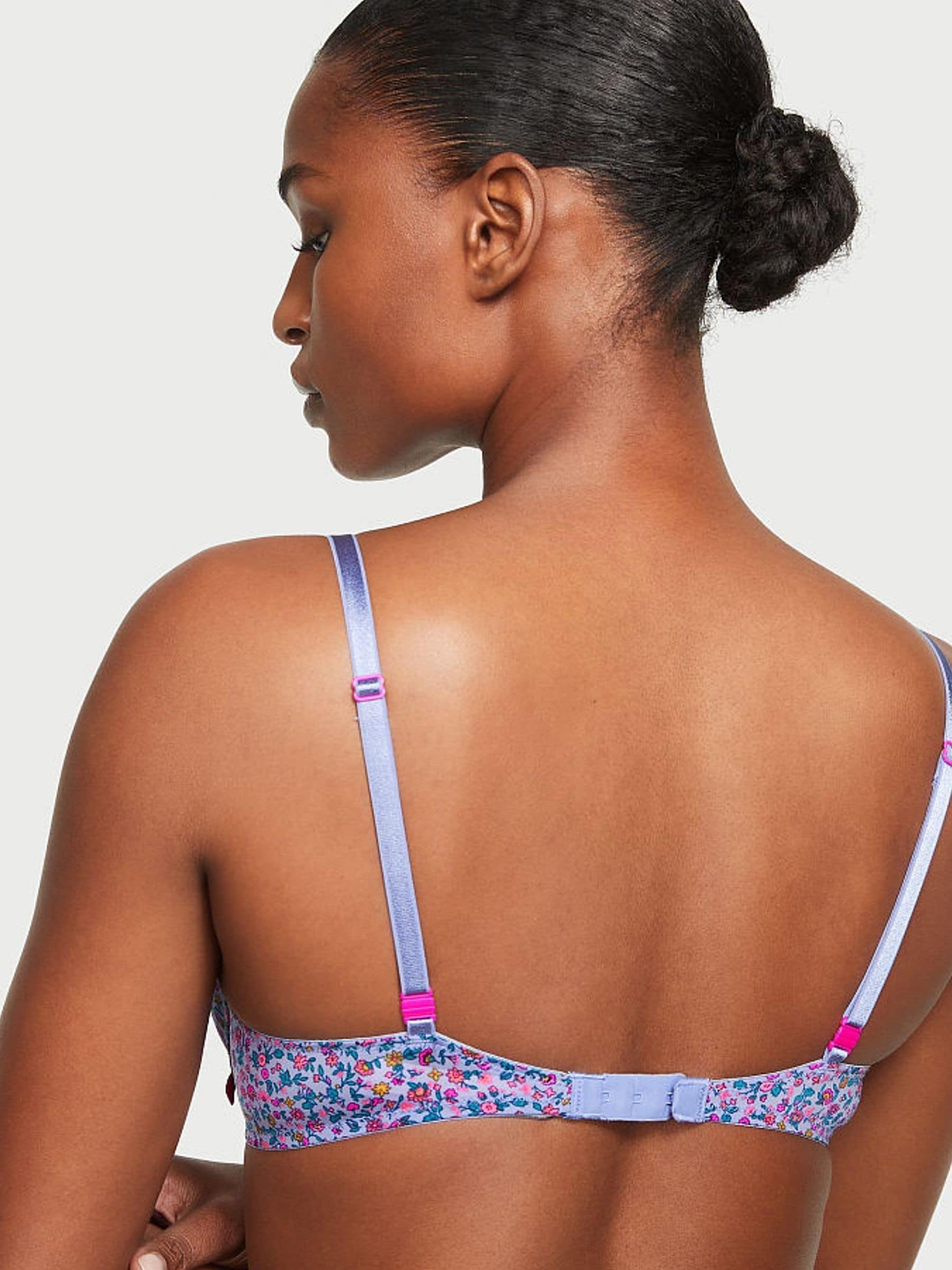 Blue Ditzy Print Smooth Lightly Lined T-Shirt Demi Bra - Image 2 of 3