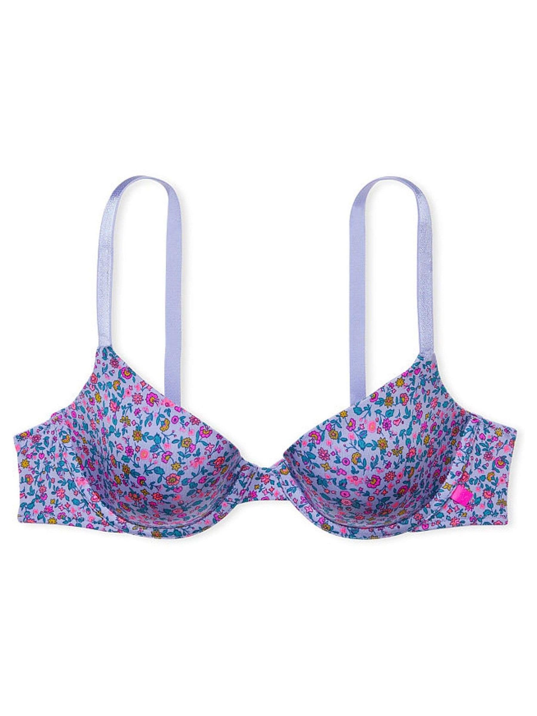 Blue Ditzy Print Smooth Lightly Lined T-Shirt Demi Bra - Image 3 of 3