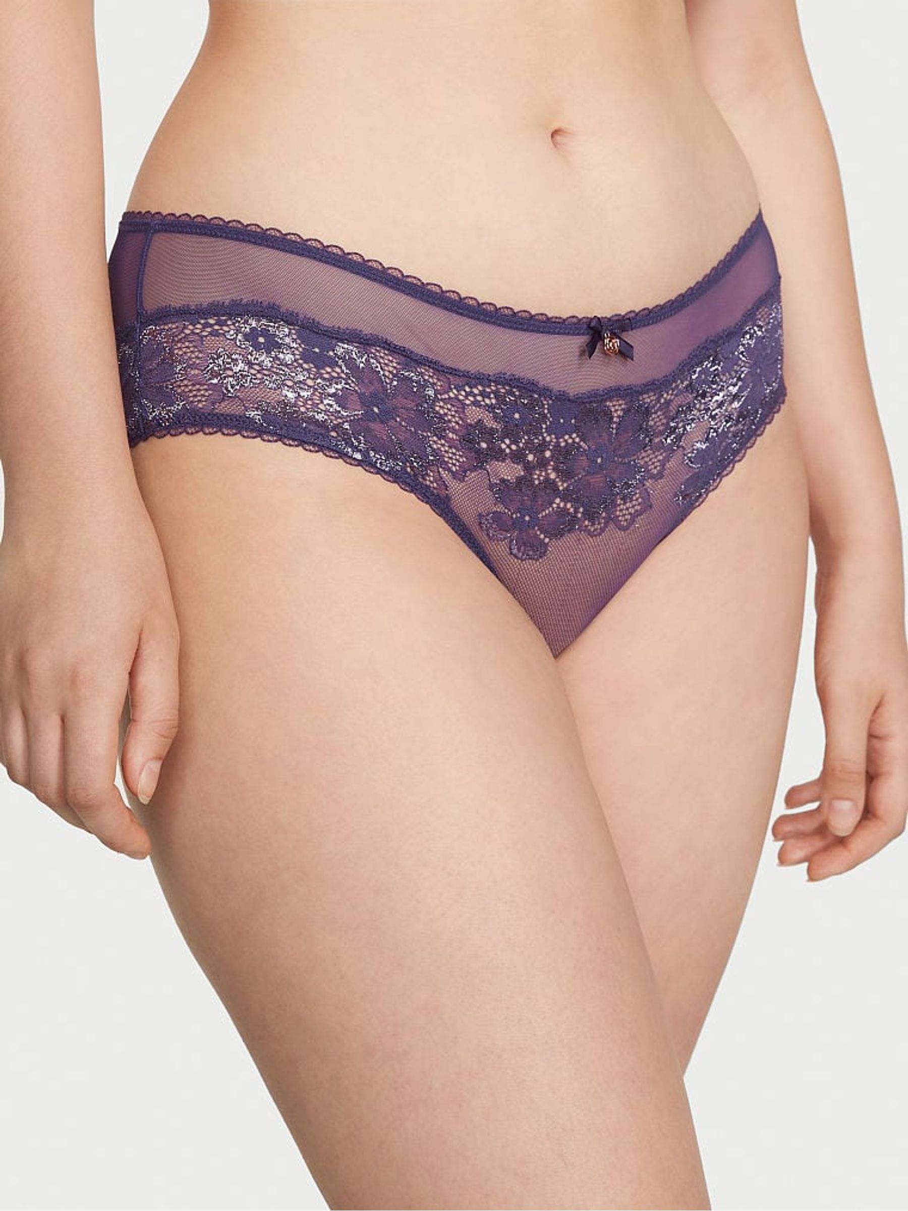 Valiant Purple Lace Hipster Knickers - Image 1 of 3