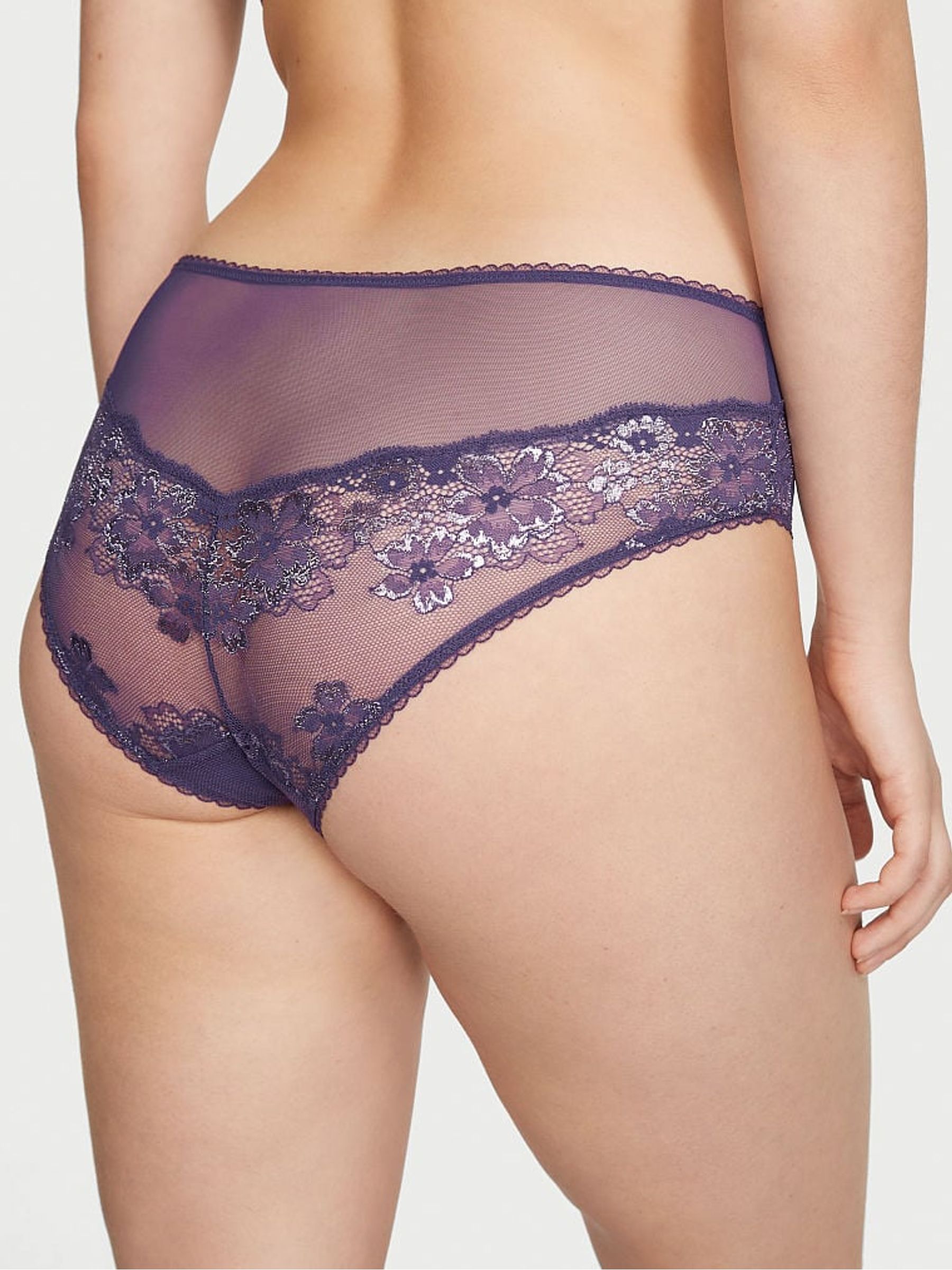 Valiant Purple Lace Hipster Knickers - Image 2 of 3