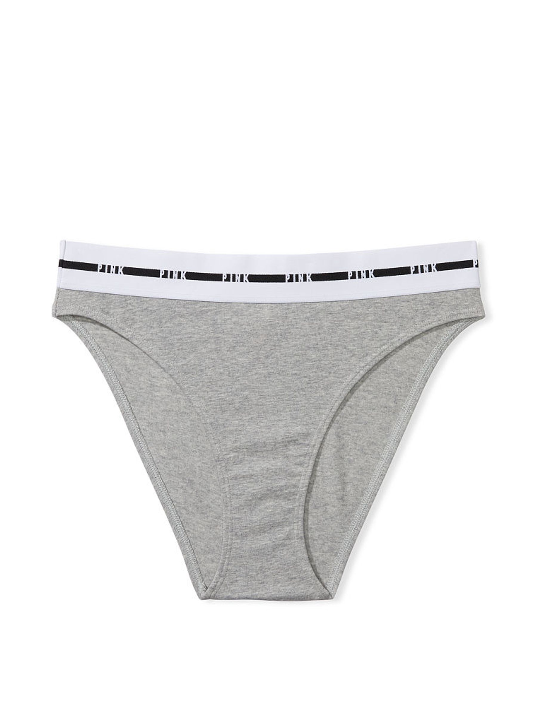 Heather Charcoal Grey High Leg Retro Logo High Waist Bikini Knickers - Image 3 of 3