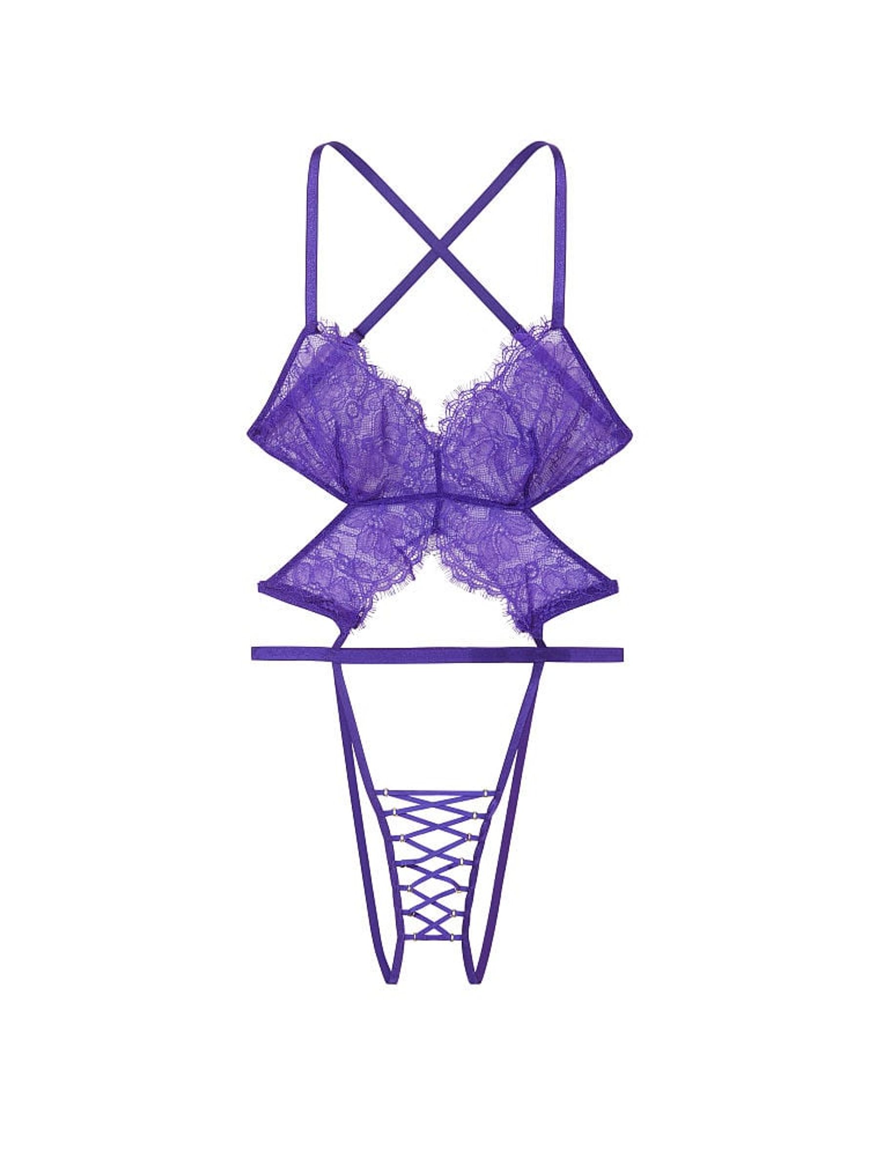 Purple Shock Lace Grommet Bodysuit - Image 3 of 3