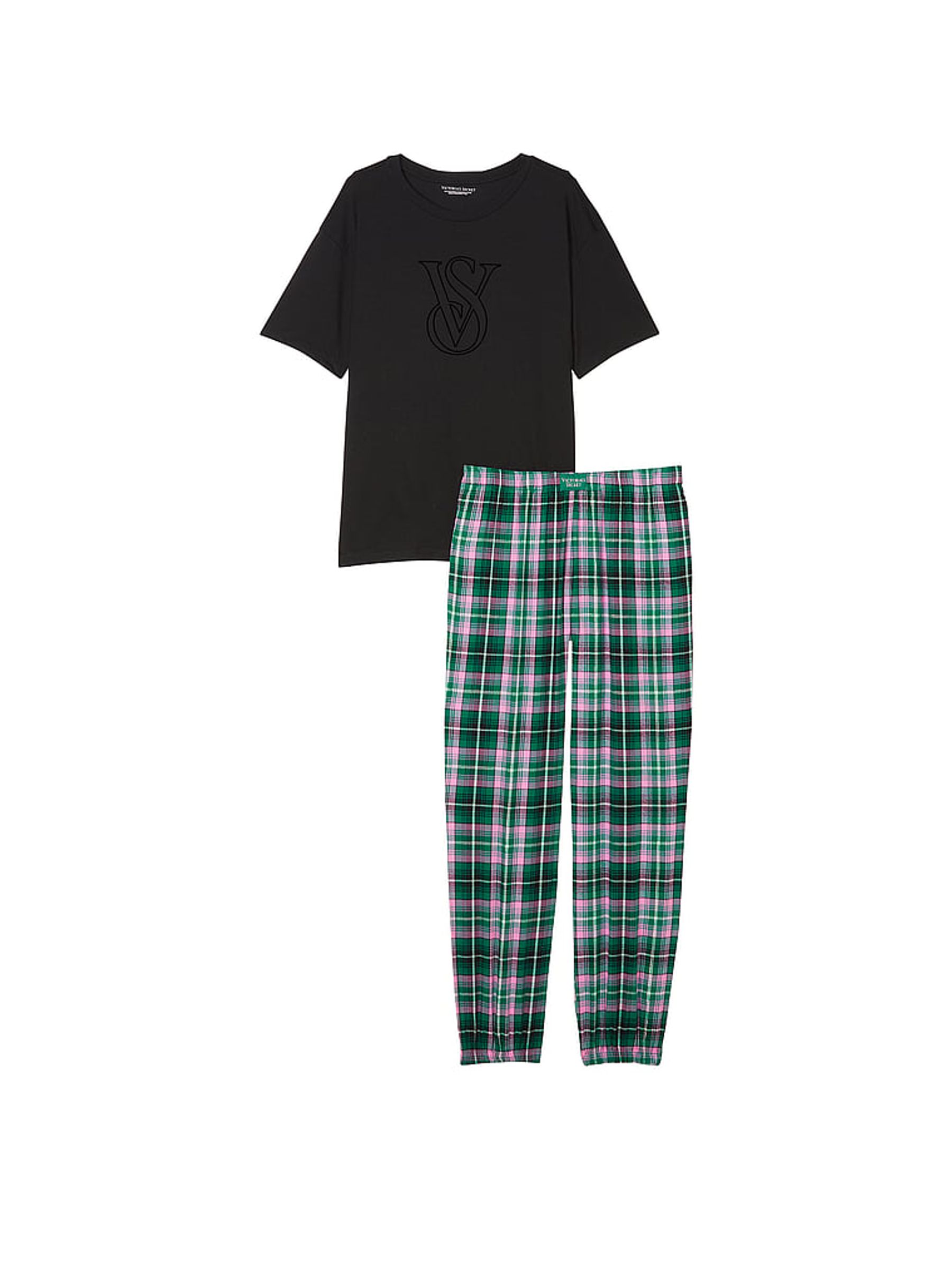Green Pop Tartan Long Cuffed Pyjamas - Image 3 of 3