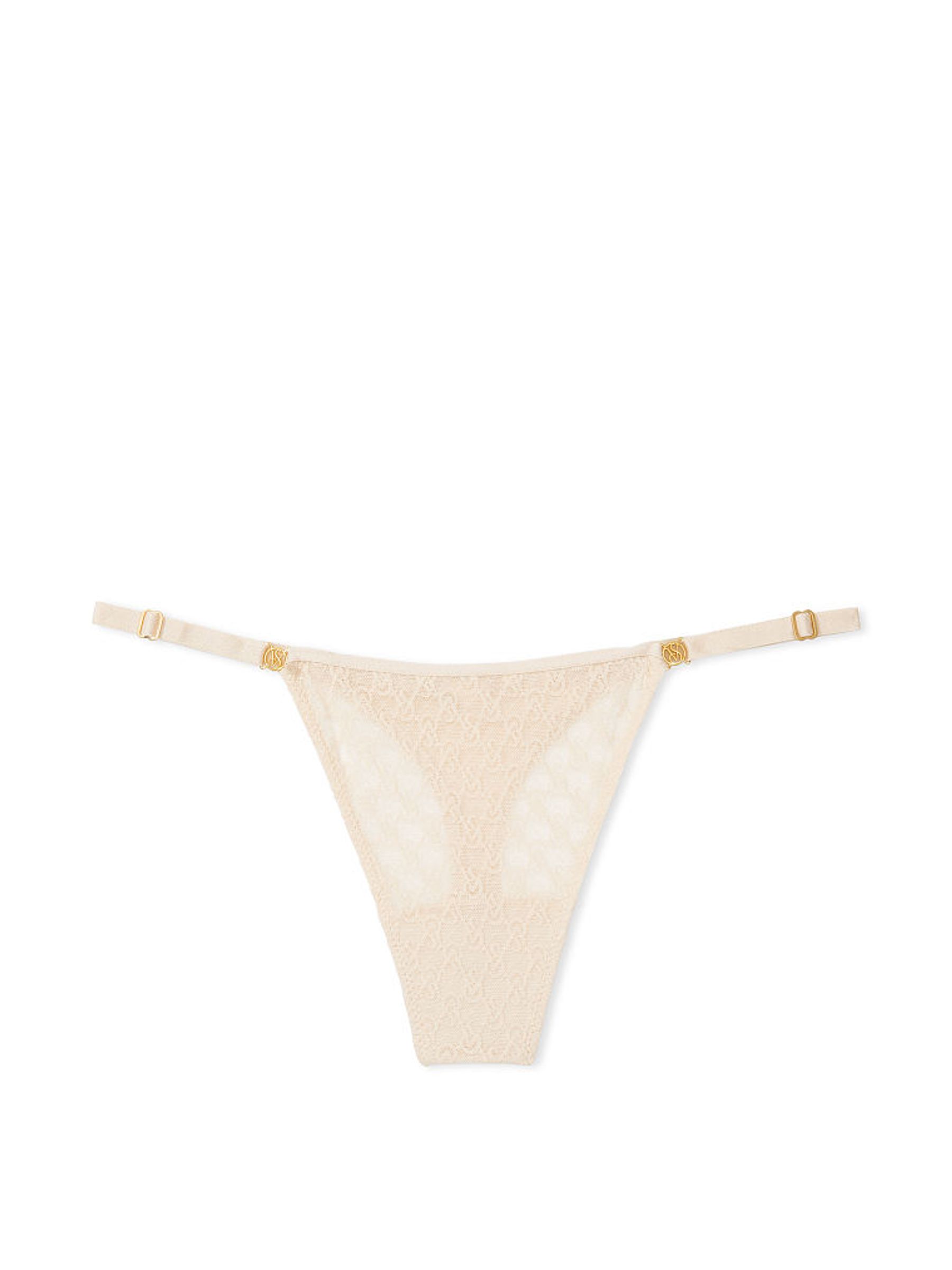 Marzipan Nude Lace Thong Icon Knickers - Image 3 of 4