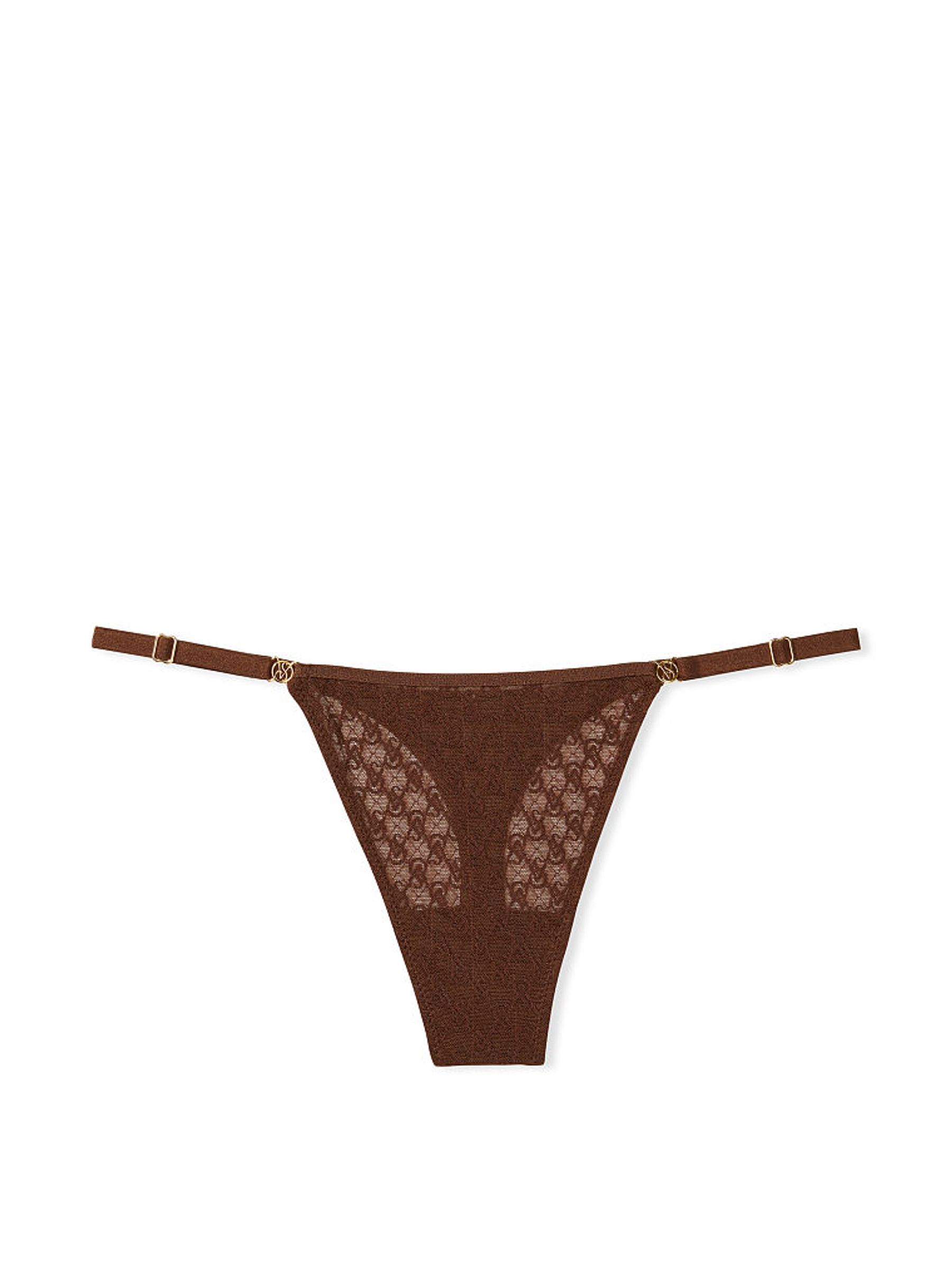 Ganache Nude Lace Thong Icon Knickers - Image 3 of 4