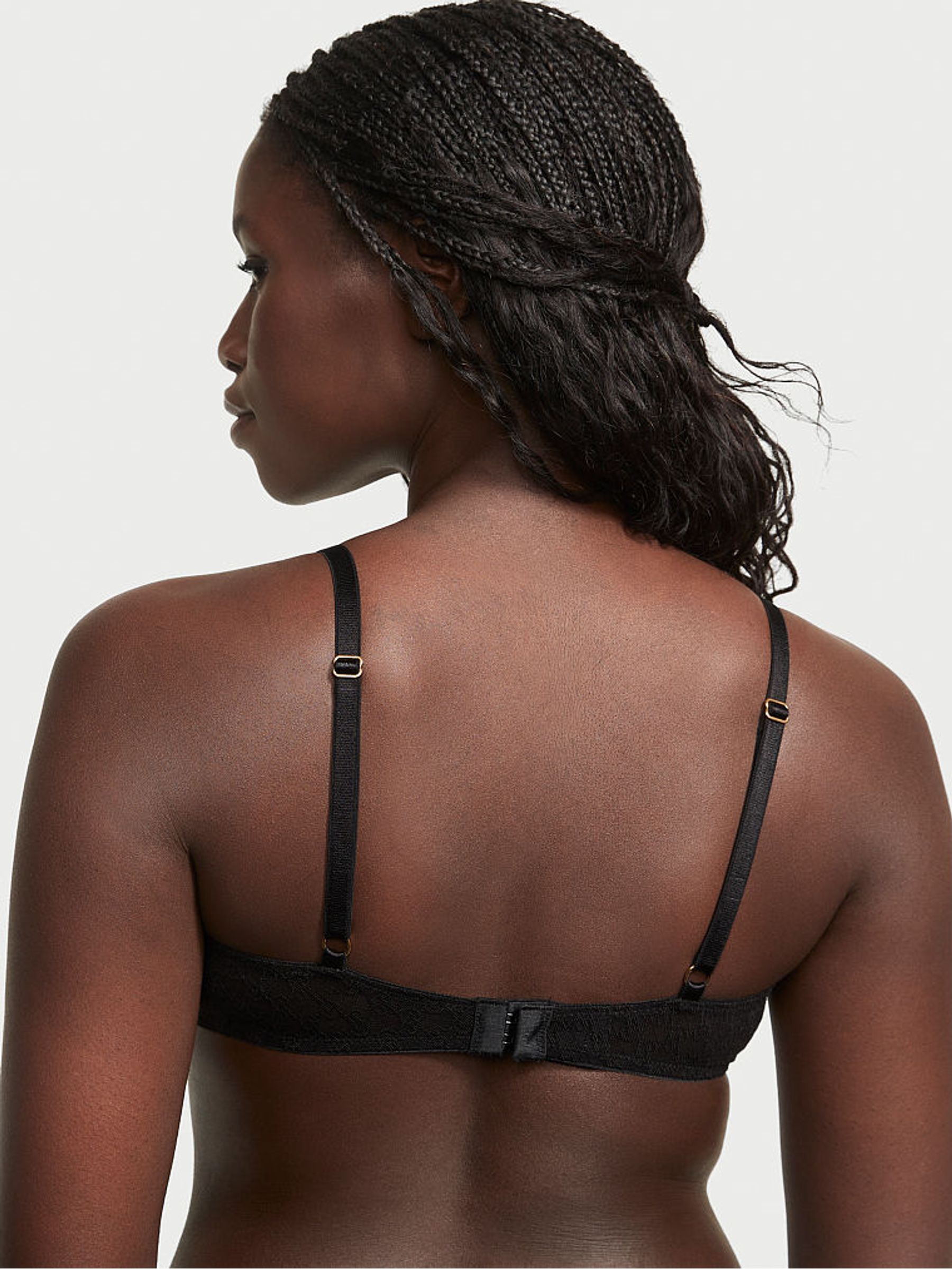 Black Lace Icon Open Cup Demi Bra - Image 2 of 4