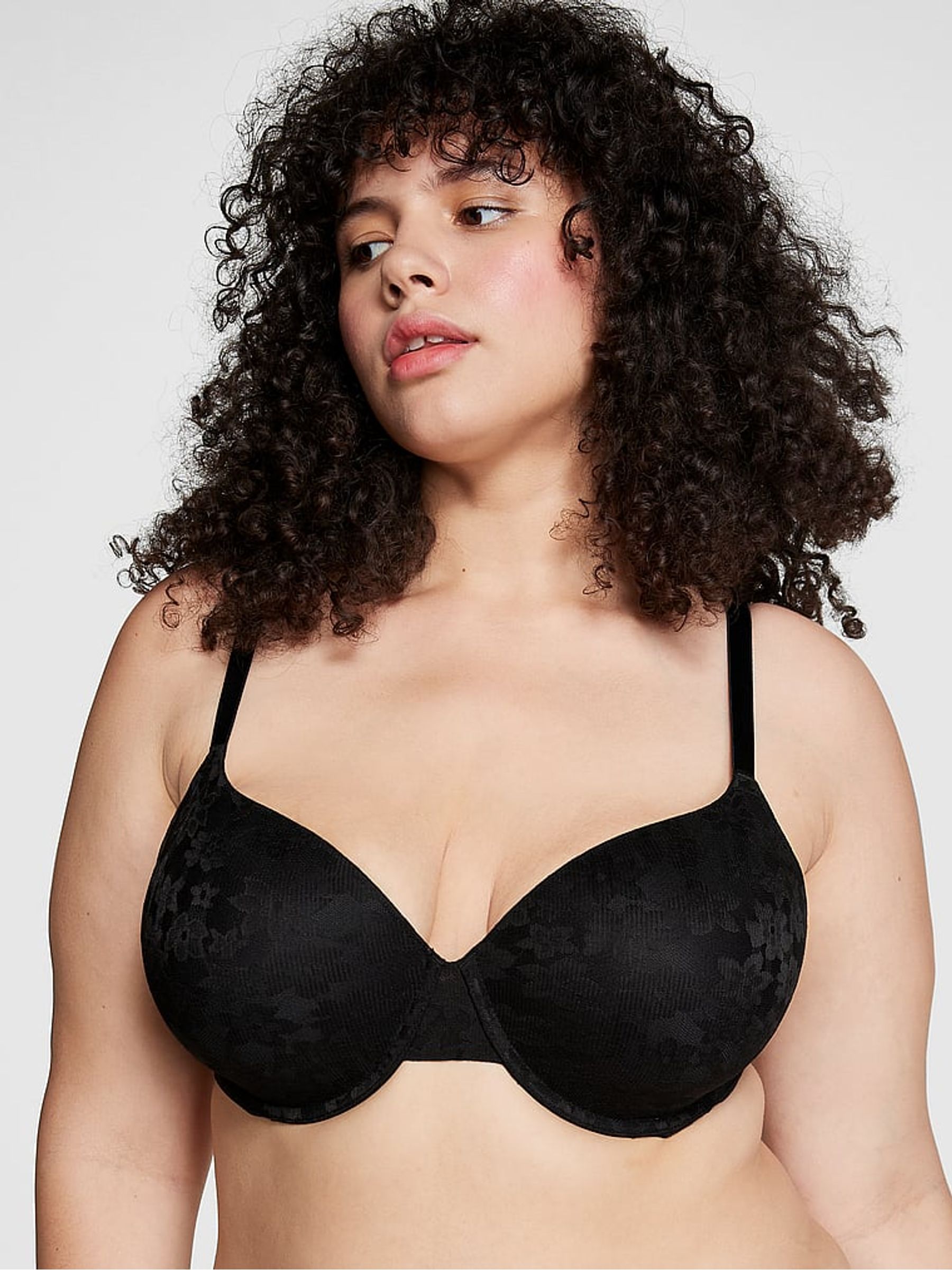 Black Floral Lace Lightly Lined Bra - Image 1 of 3