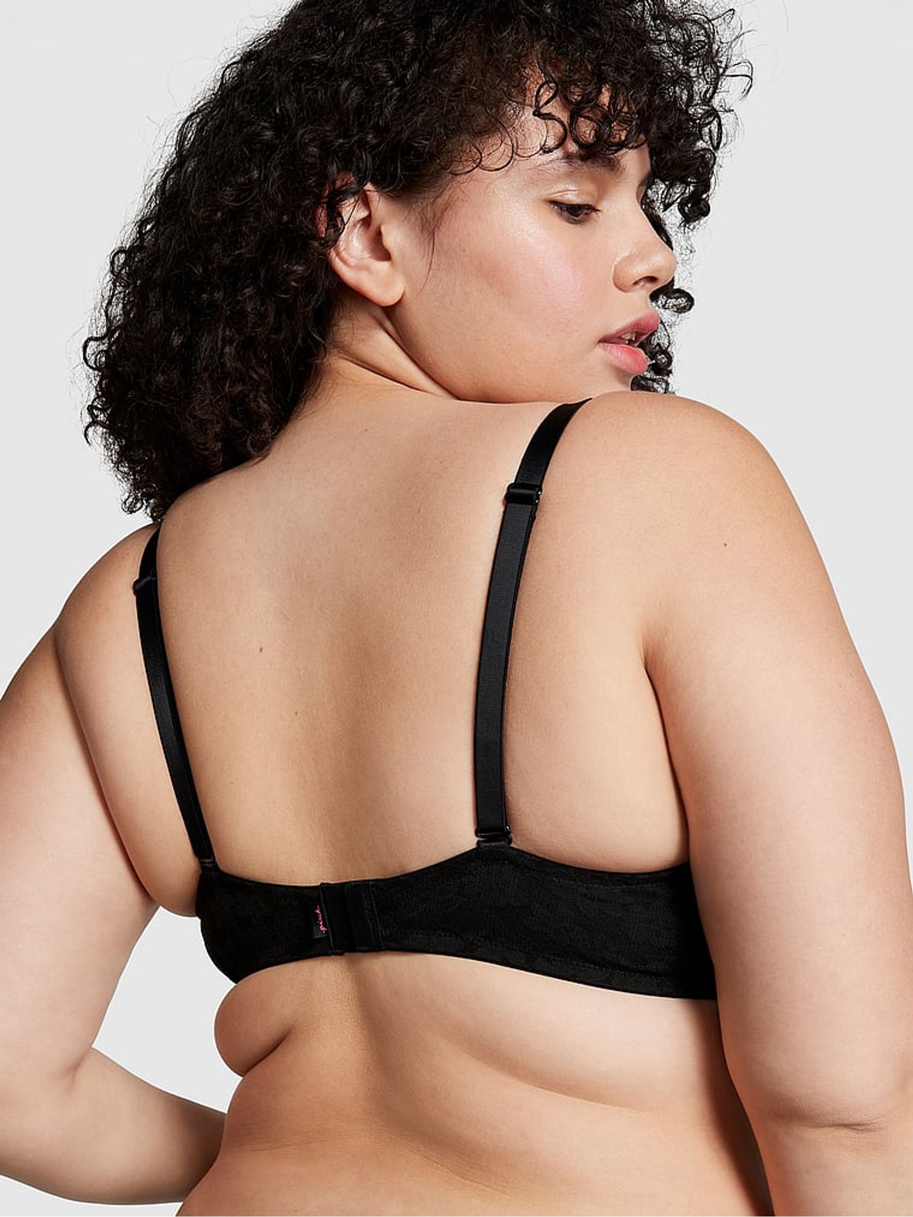 Black Floral Lace Lightly Lined Bra - Image 2 of 3